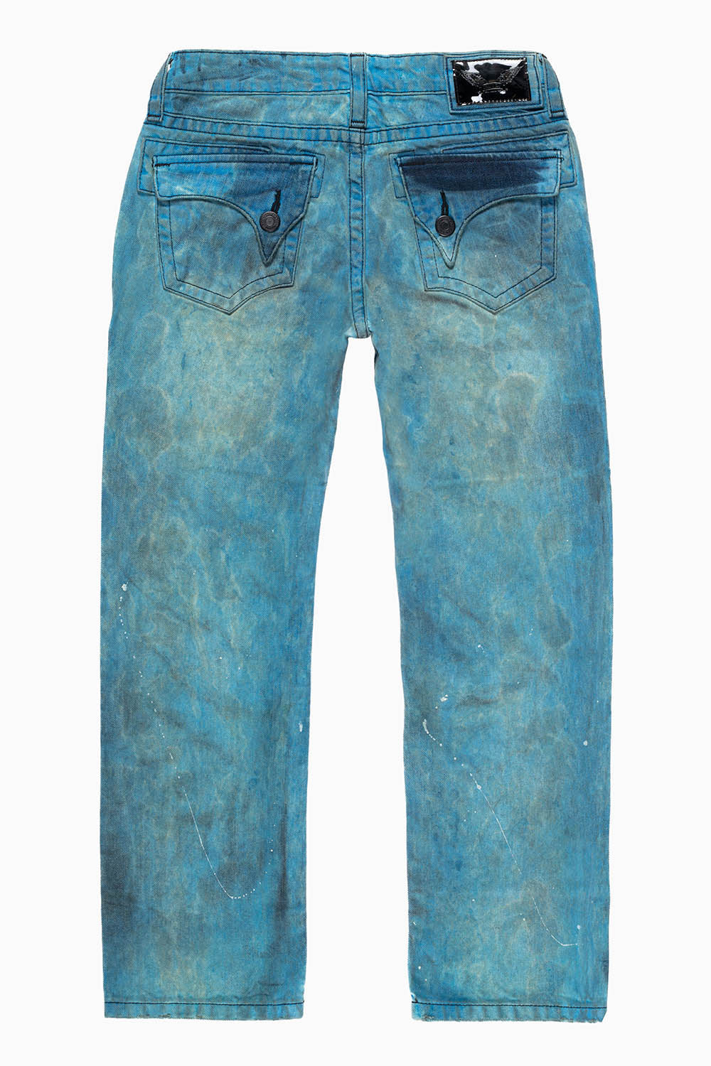 ROBINS KIDS LONG FLAP SLIM-STRAIGHT JEANS  IN AMSTERDAM WASH