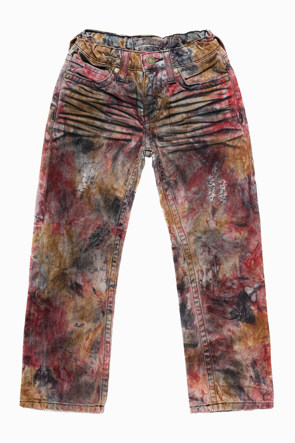 ROBINS KIDS LONG FLAP SLIM-STRAIGHT JEANS  IN BOGOTA WASH