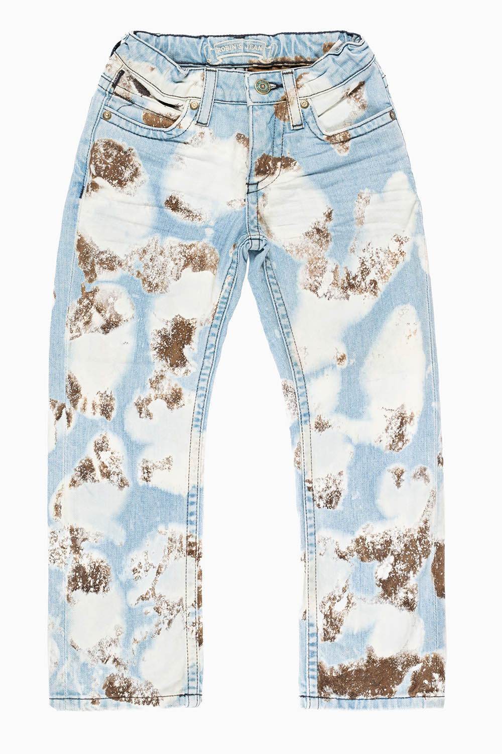 ROBINS KIDS LONG FLAP SLIM-STRAIGHT JEANS  IN MOON WASH