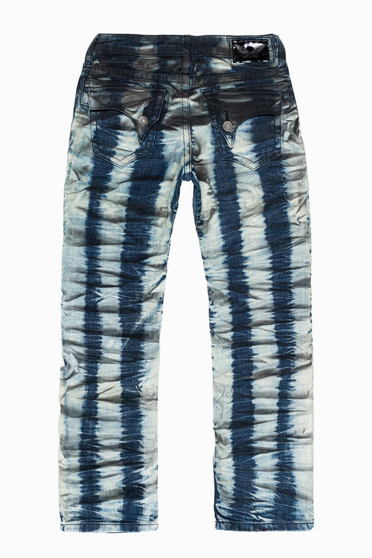 ROBINS KIDS LONG FLAP SLIM-STRAIGHT JEANS  IN PRISONER BLK WASH