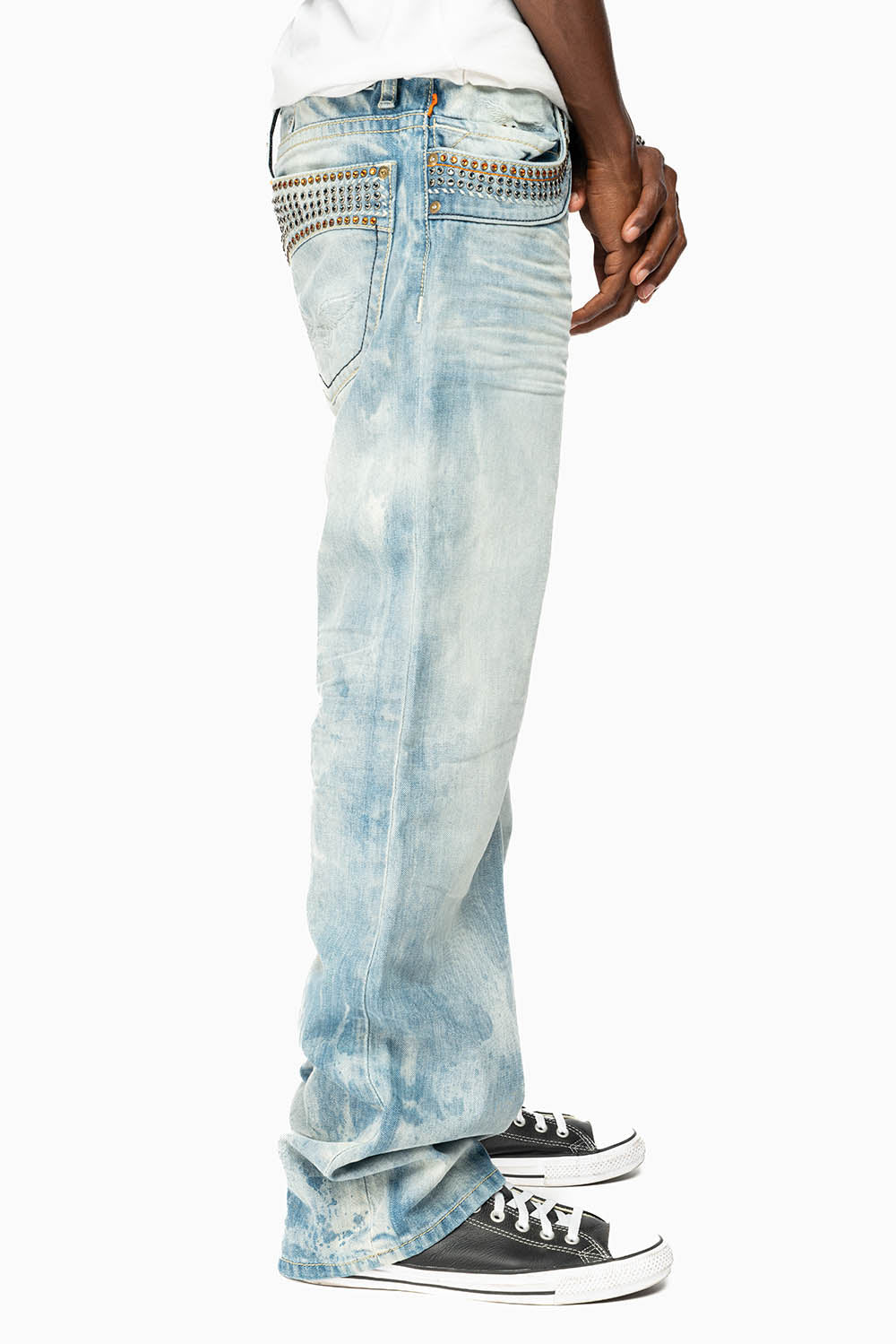 ROBIN’S LIMITED EDITION CHEROKEE BLUE WASH WITH MONTANA AND ORANGE CRYSTALS