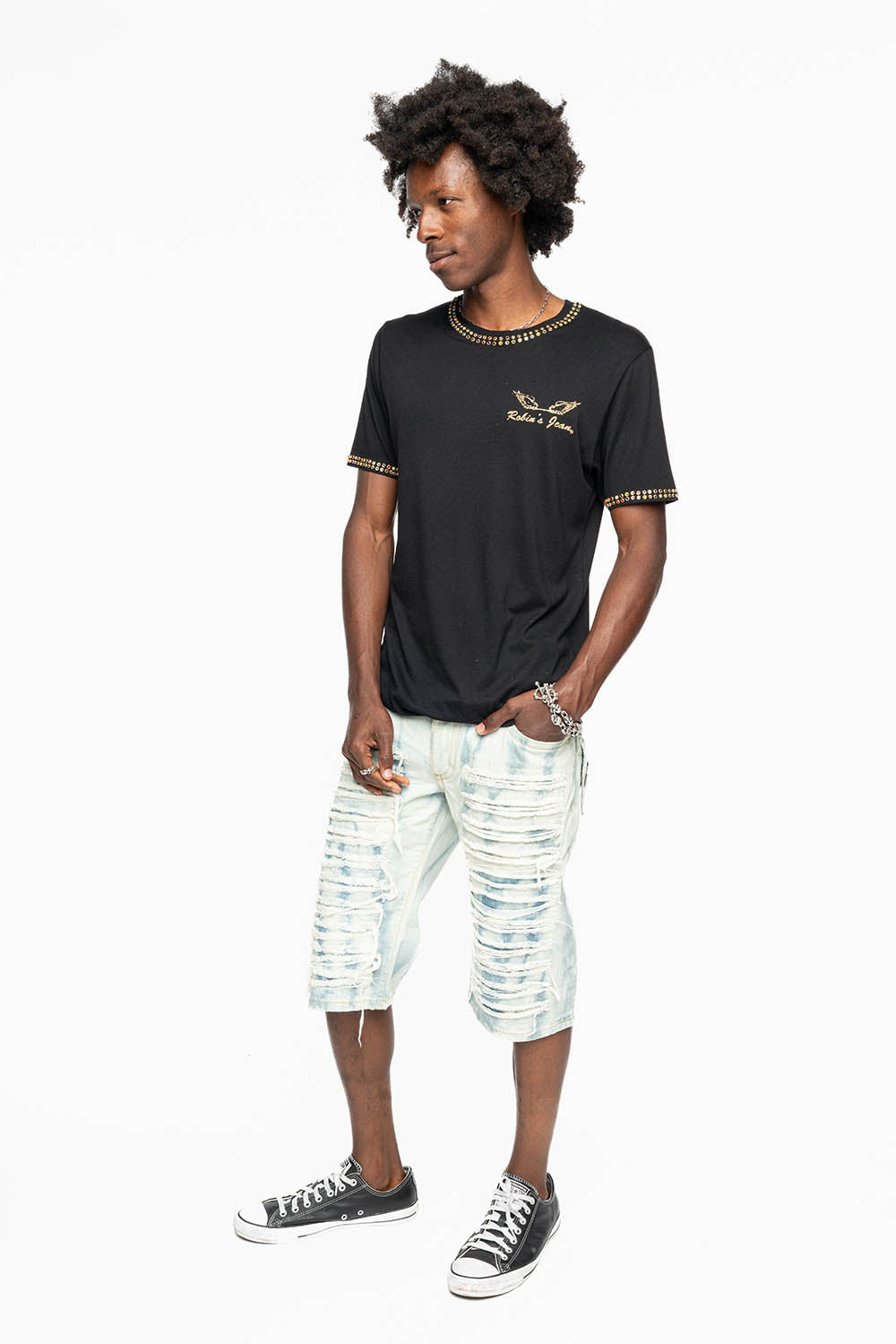 MENS DOUBLE FLAP DESTROYED SHORTS IN FLORENCE WASH