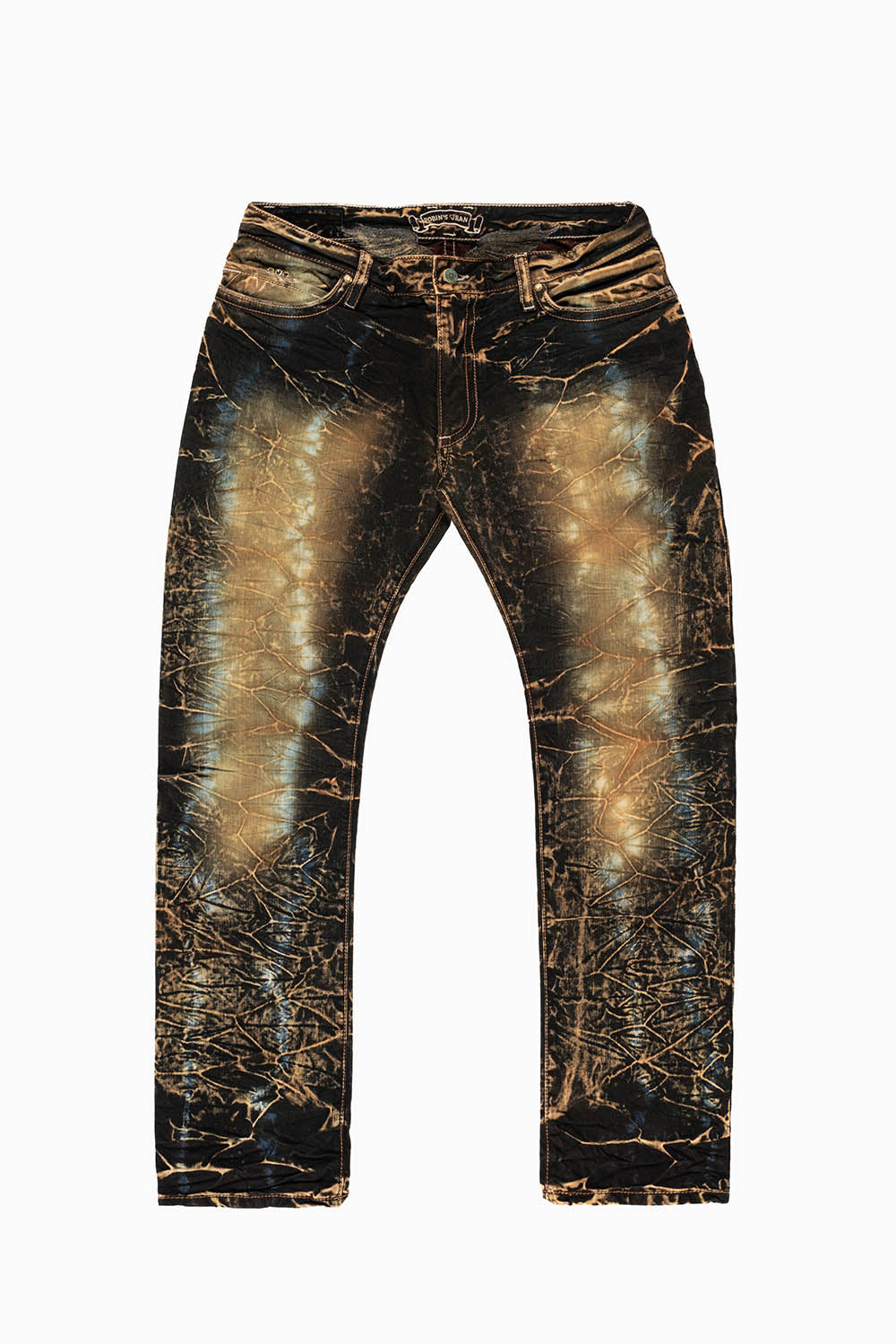 CLASSIC 5 POCKET SLIM LEG JEANS IN 4D DARK PERU WASH FULLY EMBELLISHED POCKETS WITH  LARGE CRYSTALS