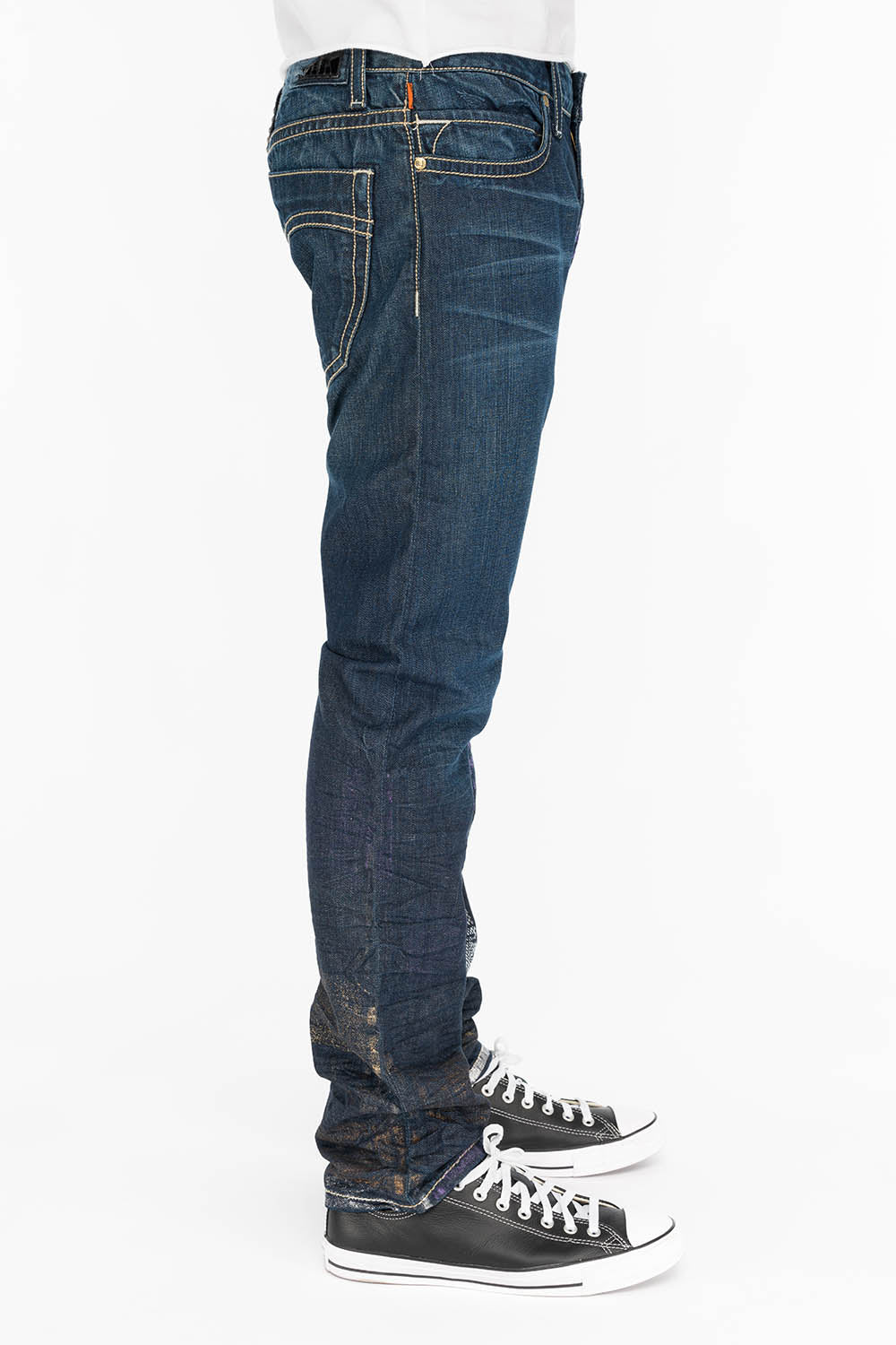 CLASSIC 5 POCKET SLIM JEANS IN DESIGNER SNAKE MULTI COLOR