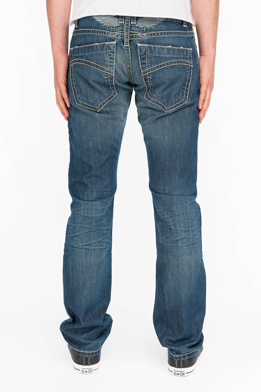 CLASSIC 5 POCKET TRAIGHT LEG IN 3D MEDIUM WASH