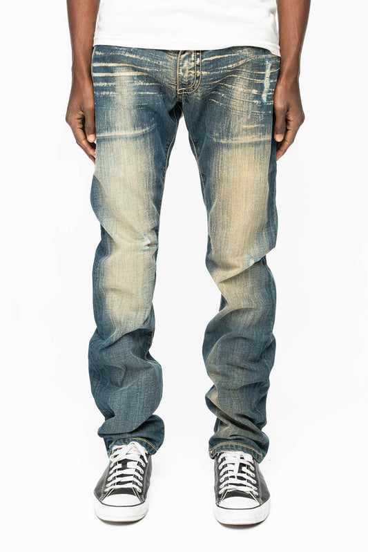 CLASSIC 5 POCKET  STRAIGHT LEG JEANS  IN  BLUE VENICE WASH