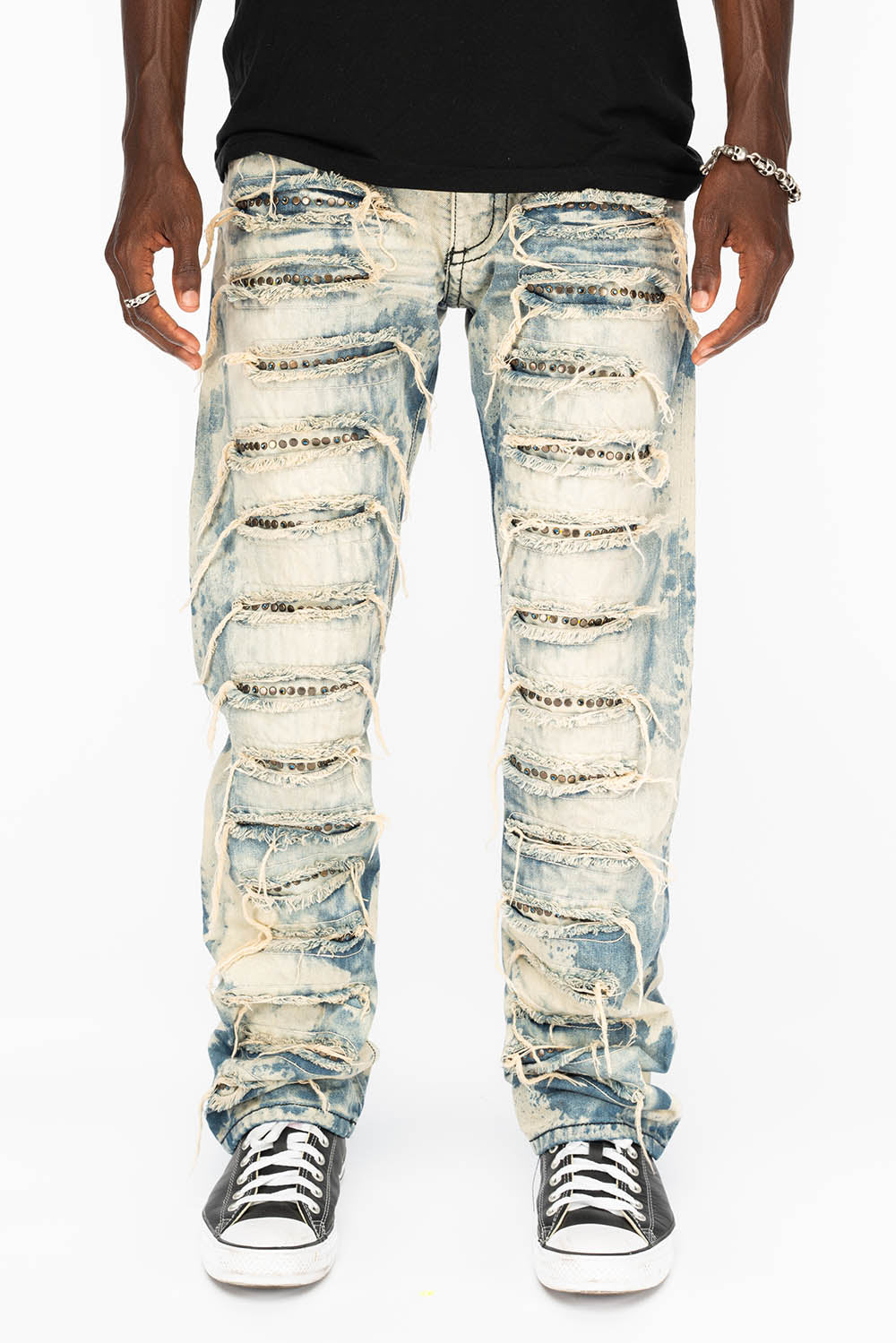 ROBIN'S VINTAGE EDITION JEANS WITH CRYSTALS IN DESTROY CHEROKEE