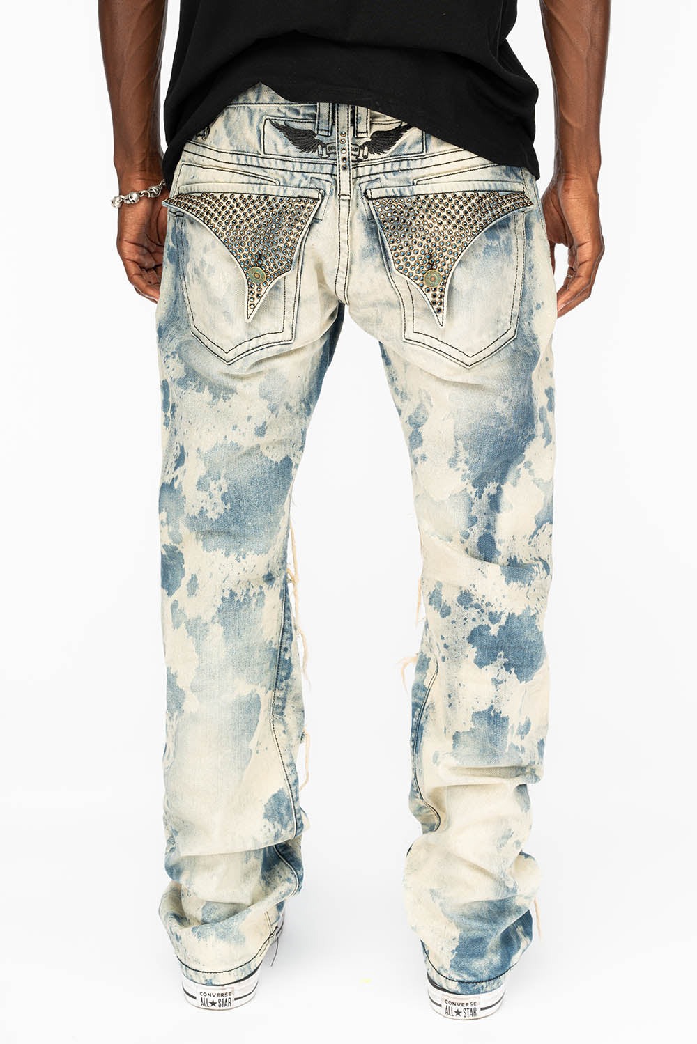 ROBIN'S VINTAGE EDITION JEANS WITH CRYSTALS IN DESTROY CHEROKEE