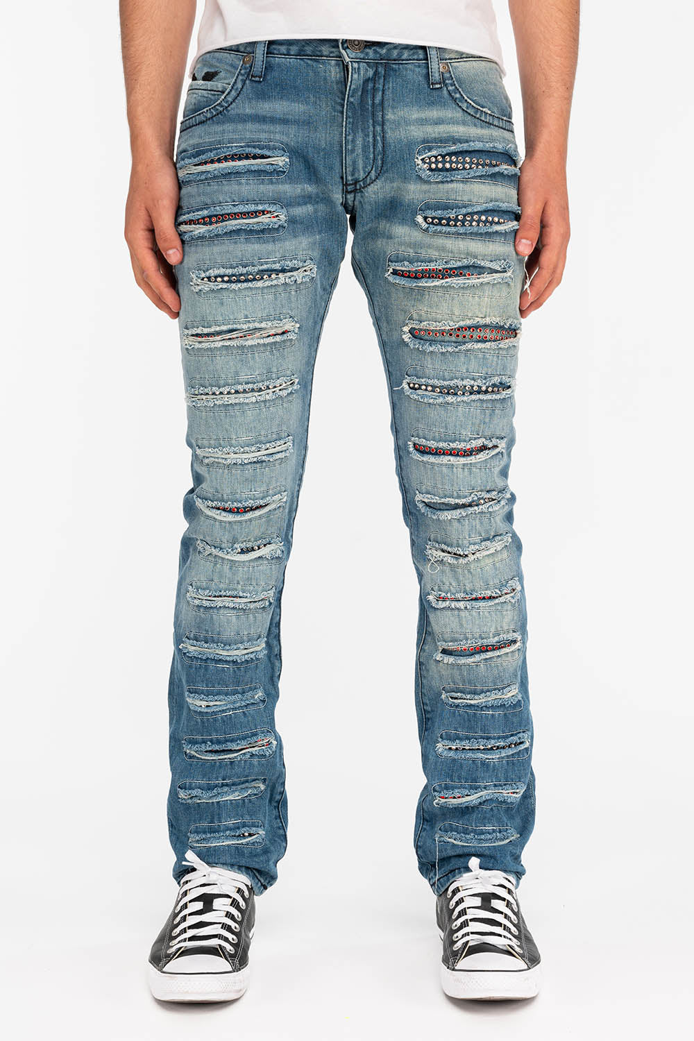 ROBIN'S VINTAGE EDITION JEANS WITH CRYSTALS IN DESTROY MEDIUM ELROY