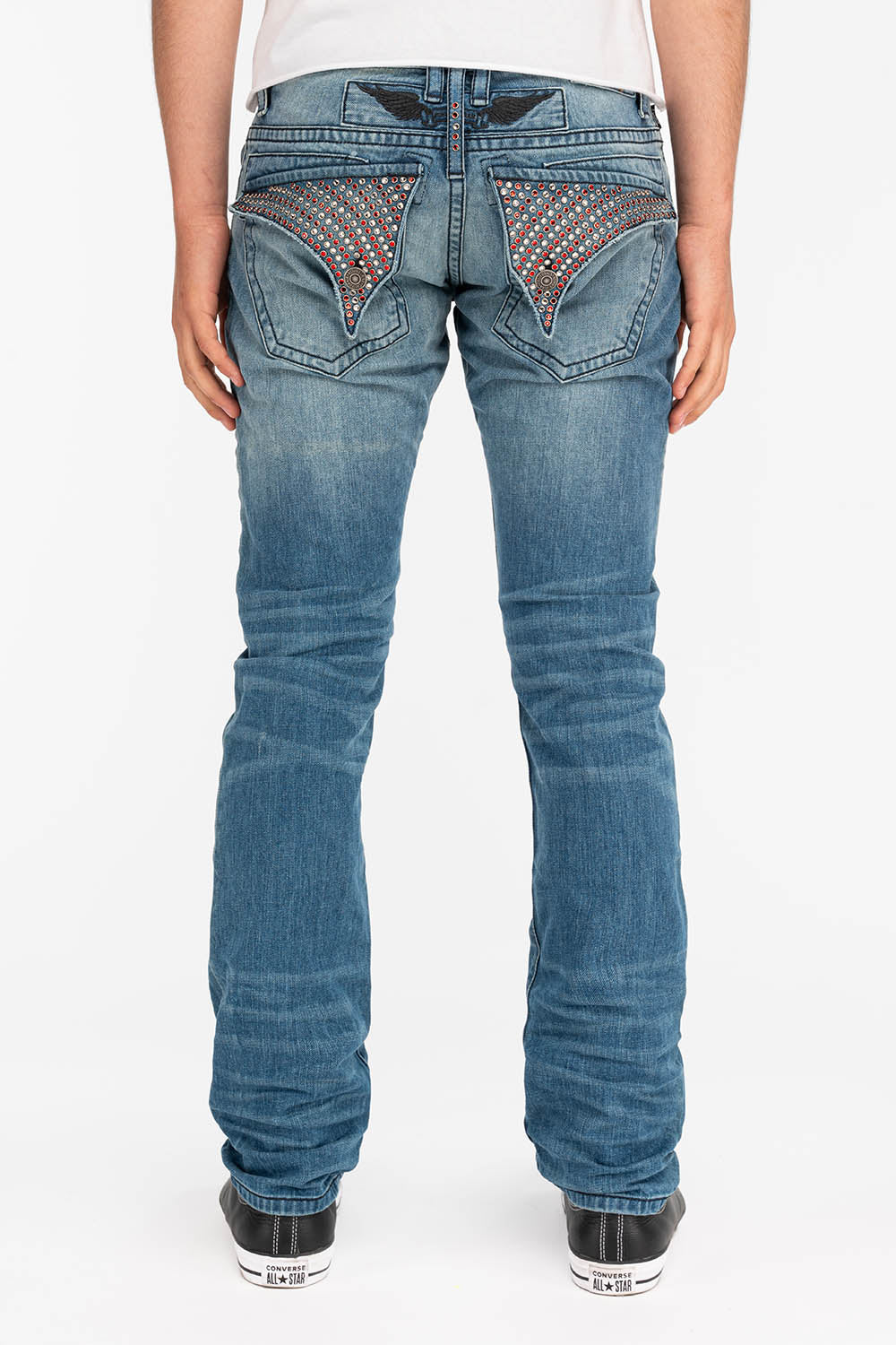 ROBIN'S VINTAGE EDITION JEANS WITH CRYSTALS IN DESTROY MEDIUM ELROY