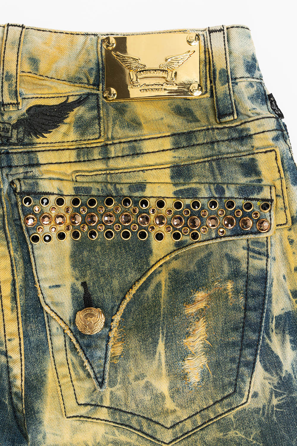MENS SHORT WITH FLAP POCKETS IN SYDNEY BROKEN REPAIRED WASH WITH CRYSTALS