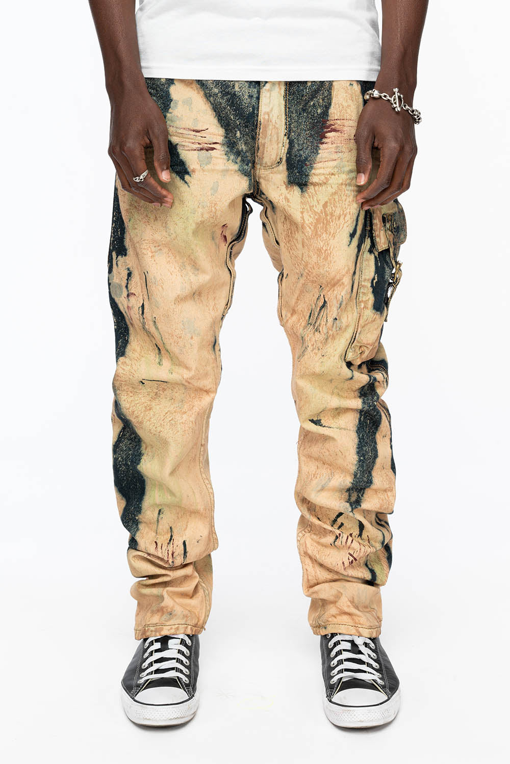 MENS TECHNIQUE CARGO PANTS IN GRAFFITI WASH