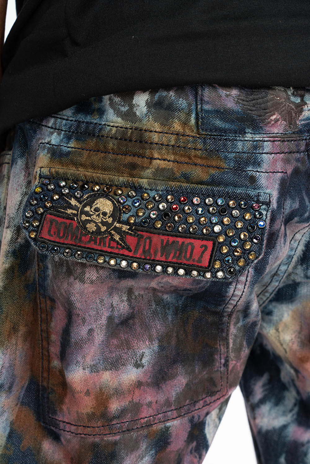 ARCHIVE LIMITED EDITION MENS MILITARY JEAN WITH PATCHES AND CRYSTALS