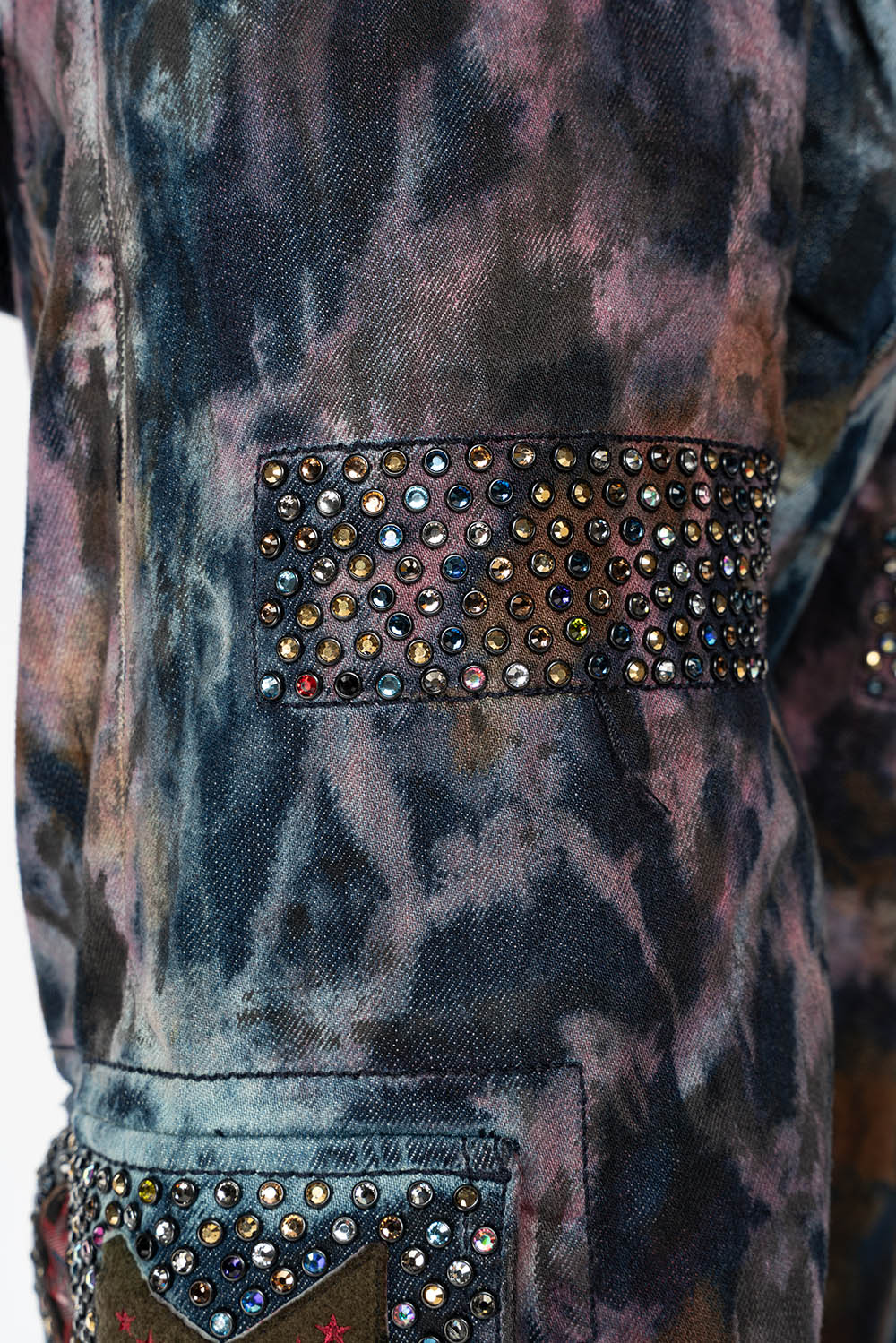ARCHIVE LIMITED EDITION MENS MILITARY JEAN WITH PATCHES AND CRYSTALS