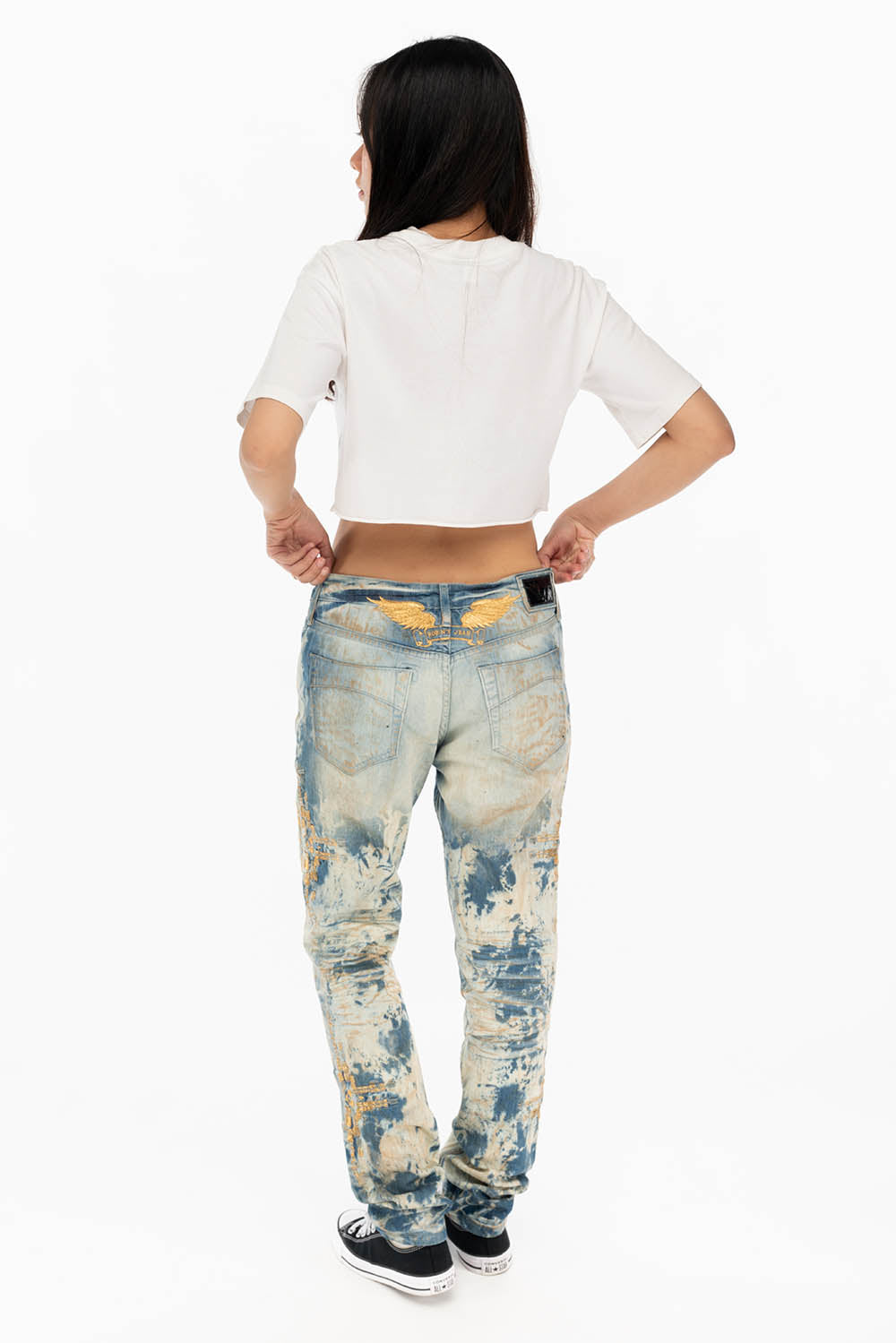 BOYFRIEND JEANS IN INDIGO JAPAN WITH CHAPA