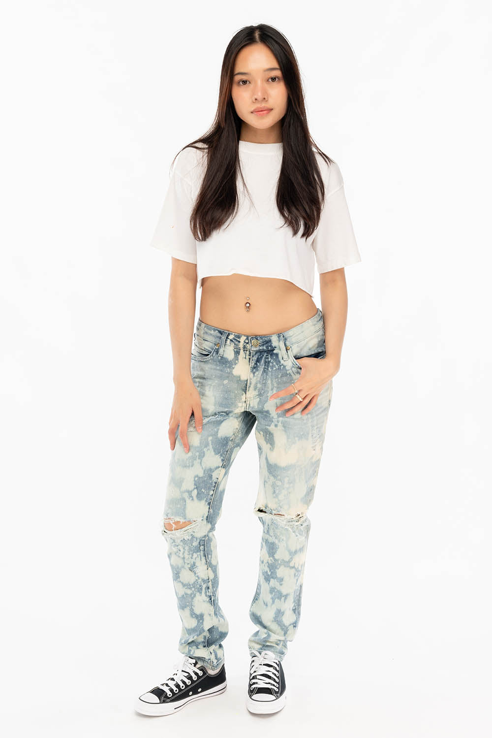 BOYFRIEND STYLE WOMENS JEANS IN MARCEL INDIGO WASH