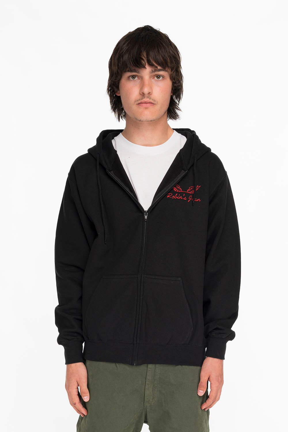 NEON ANGEL MENS PULLOVER HOODIE IN BLACK