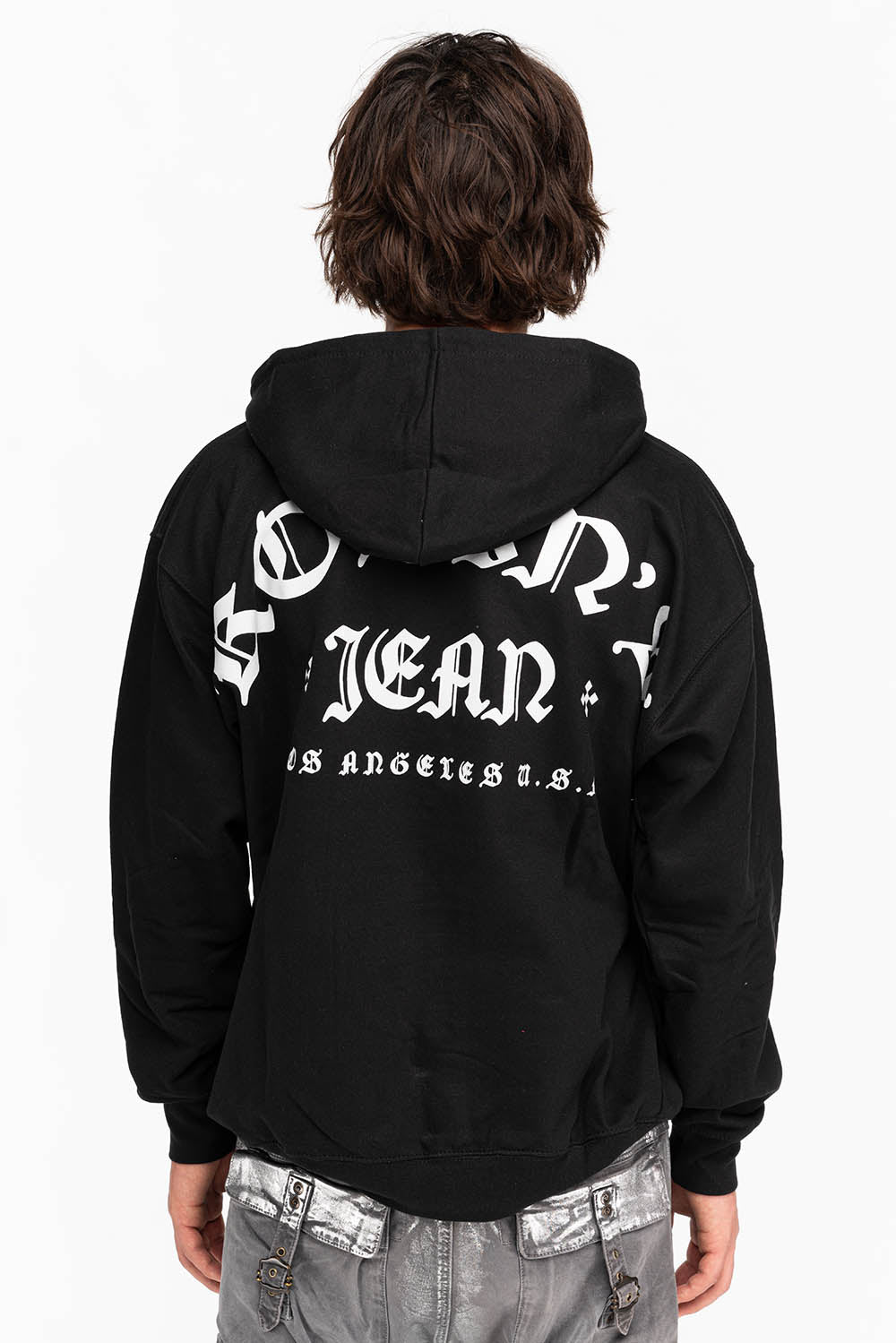 FLEUR-DE-LIS HOODIE IN BLACK