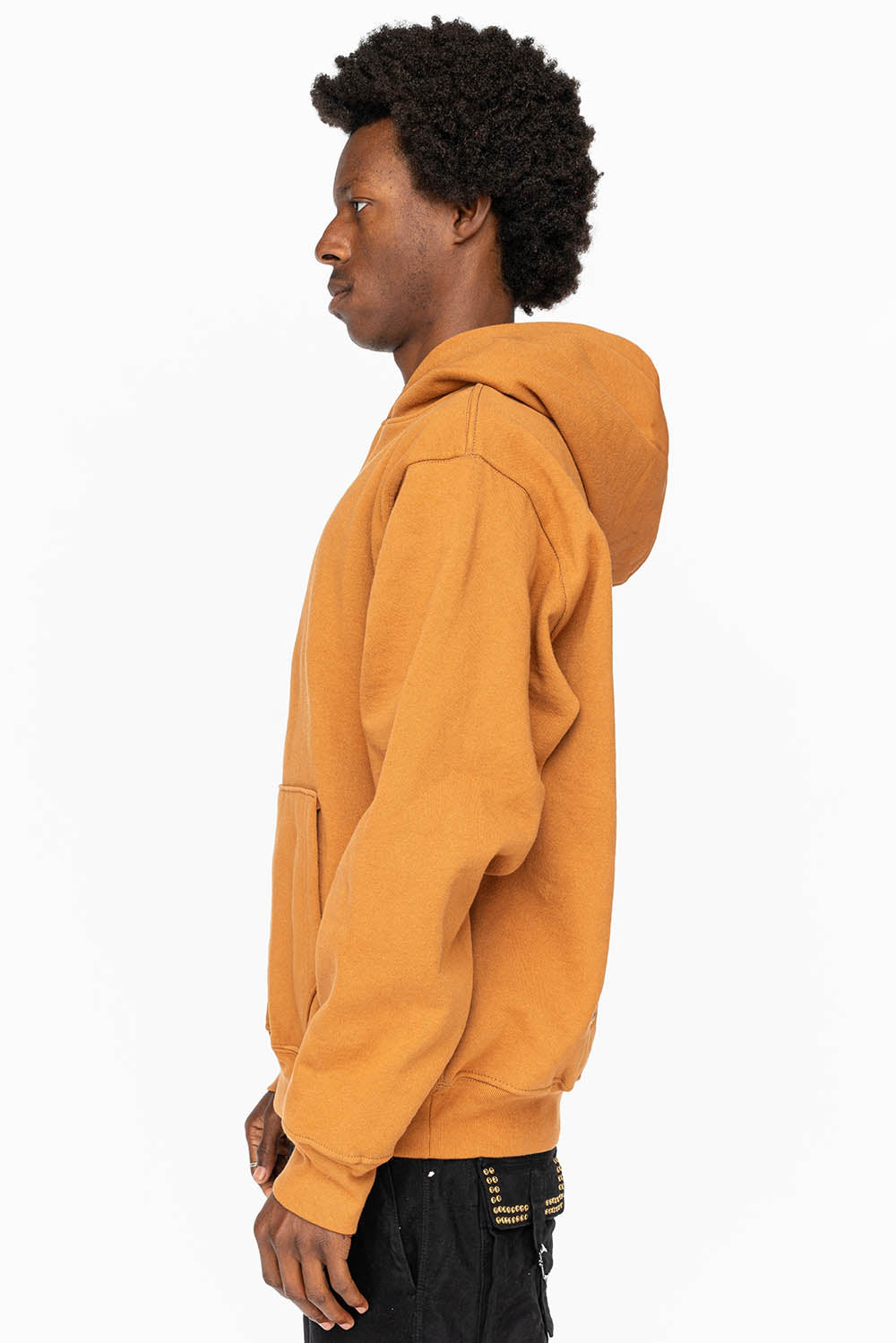 ROBIN’S HEAVY WEIGHT NATIVE AMERICAN CHIEF PULLOVER HOODIE IN CARAMEL