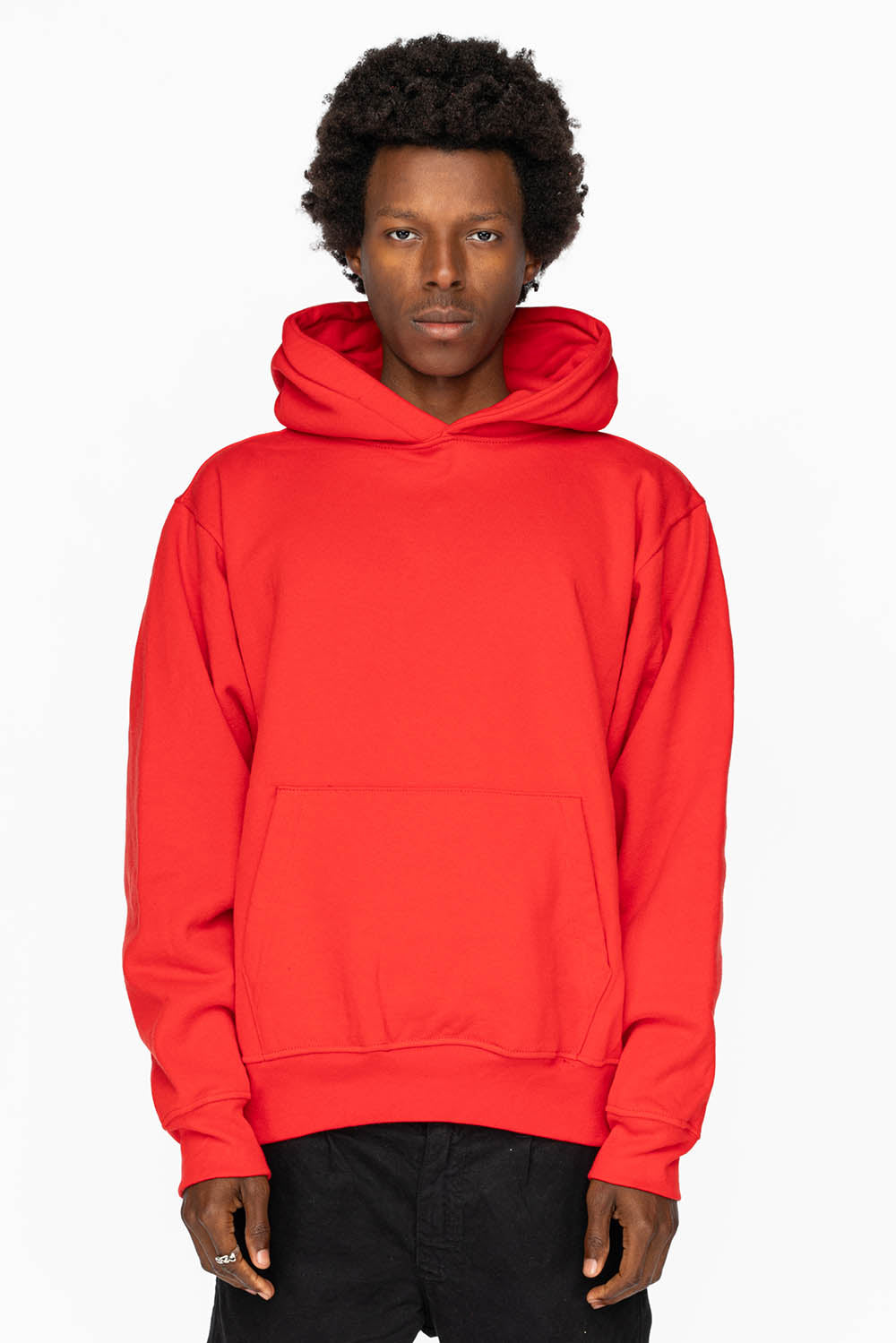 ROBIN’S HEAVY WEIGHT NATIVE AMERICAN CHIEF PULLOVER HOODIE IN RED