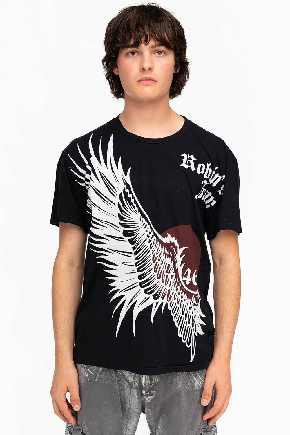 MENS RED WING T-SHIRT IN BLACK