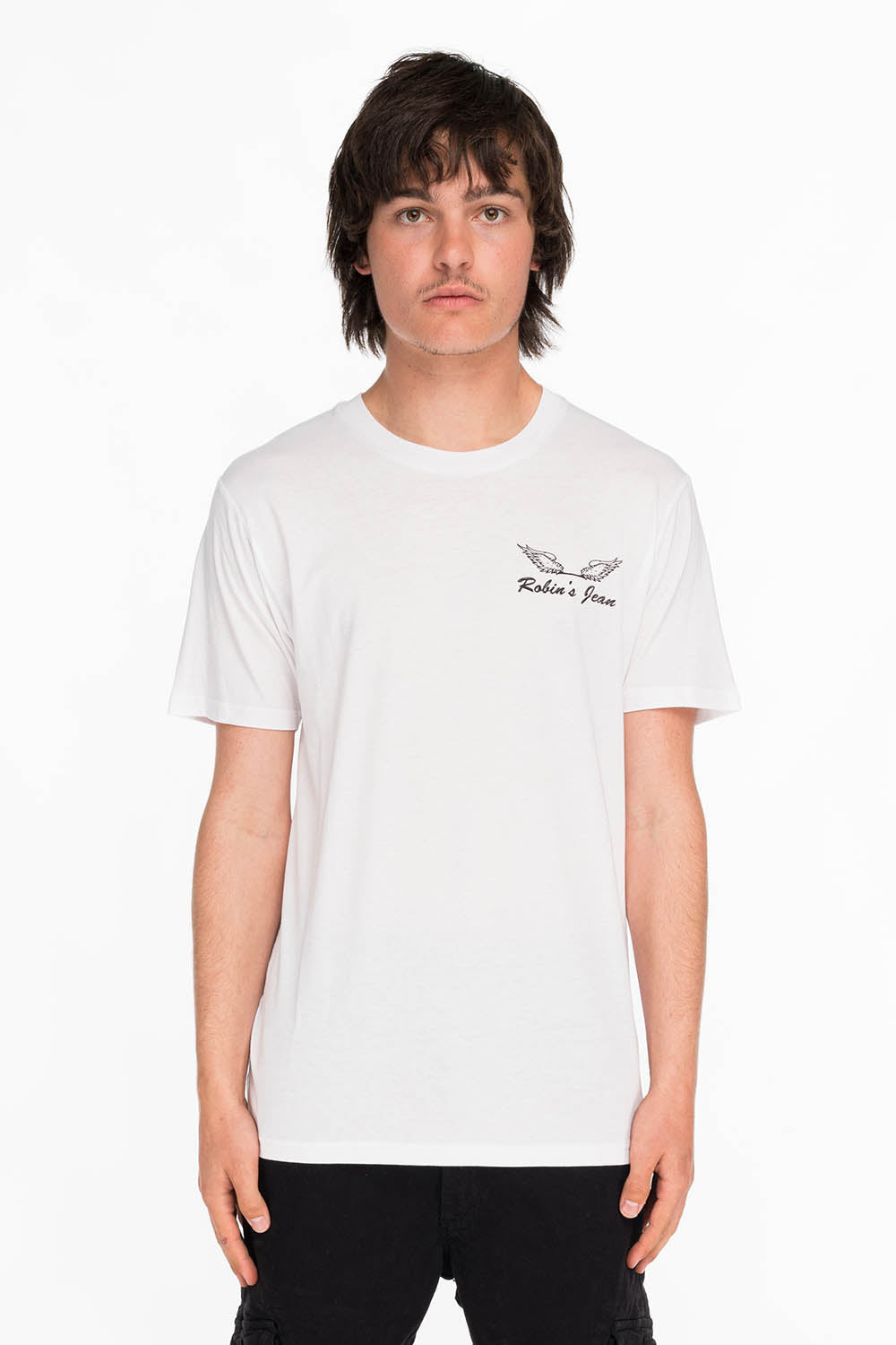 DOUBLE CROSSED PIRATE TEE IN WHITE