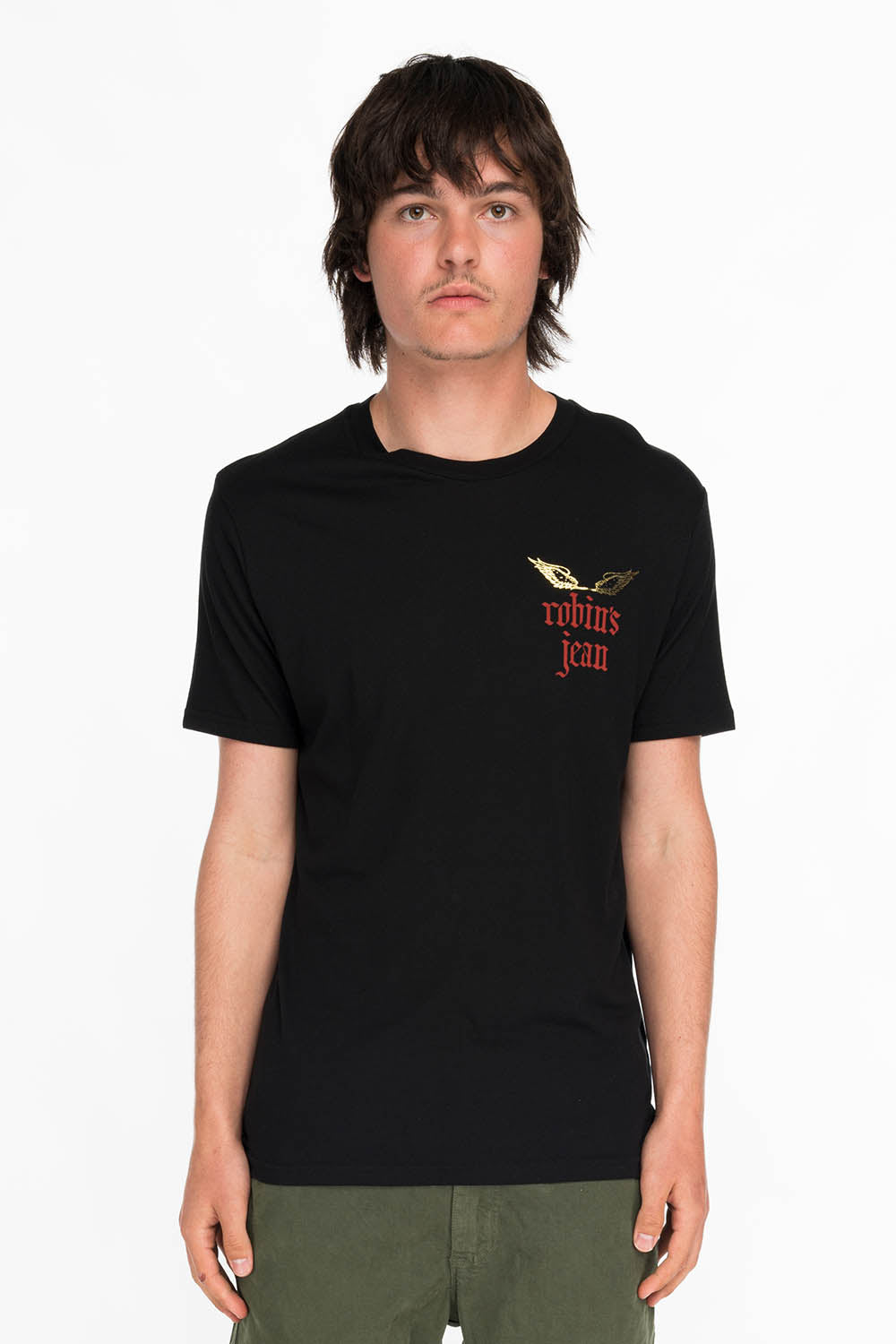 DRAGON KNIGHT TEE WITH GOLD FOIL PRINT IN BLACK