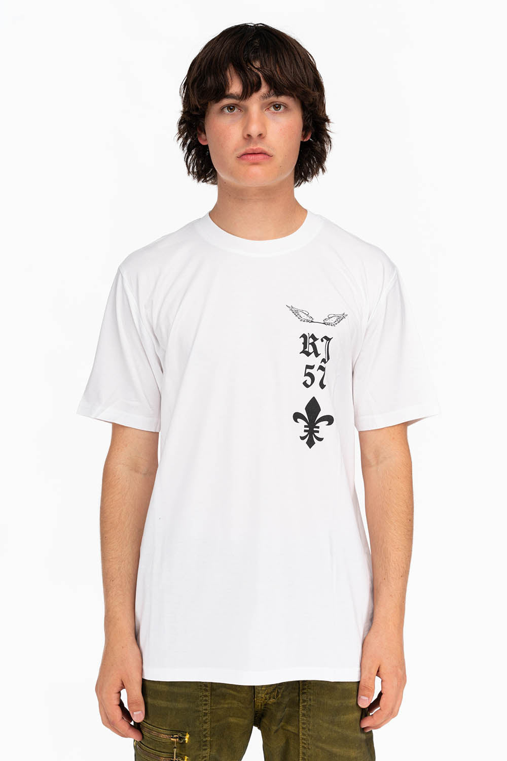 FLEUR-DE-LIS TEE IN WHITE