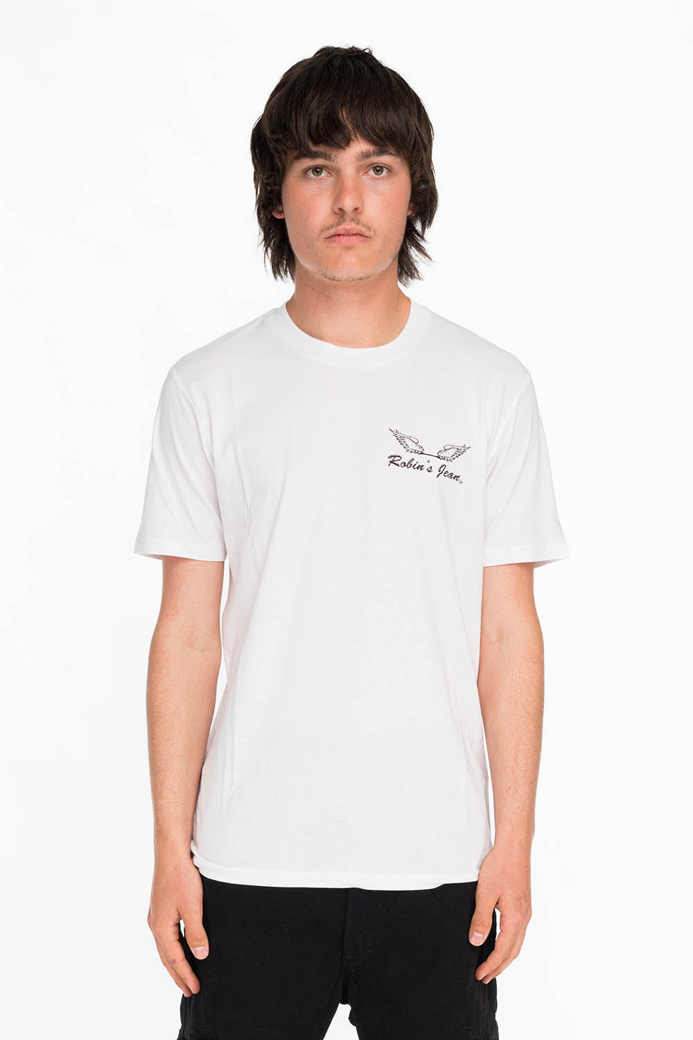 ROBIN WINGS TEE IN WHITE BLACK