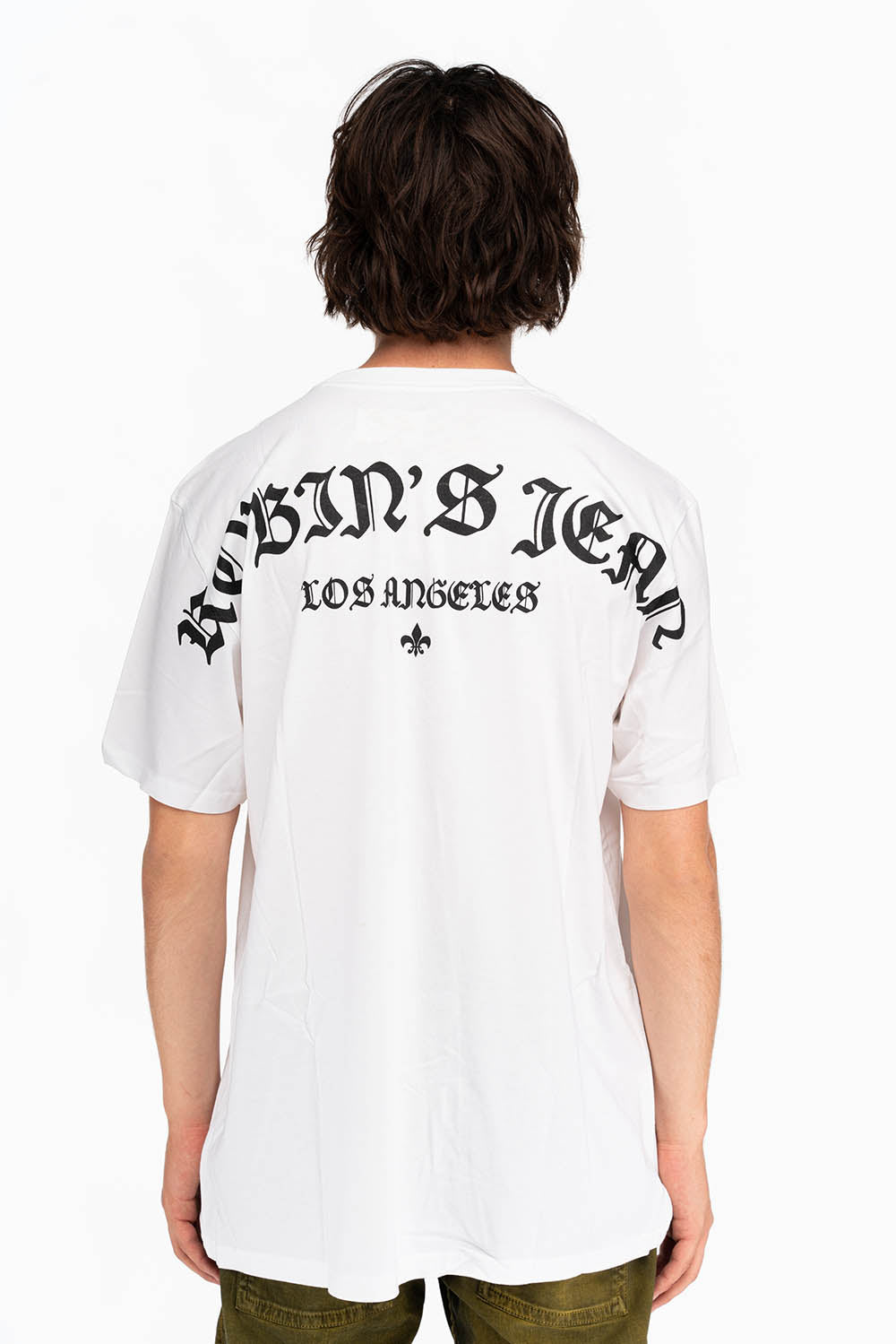 FLEUR-DE-LIS SKULL TEE IN WHITE