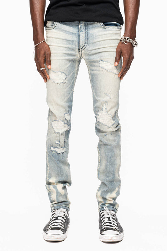 SKINNY JEAN IN BLUE  NOMAD REPAIRED WASH