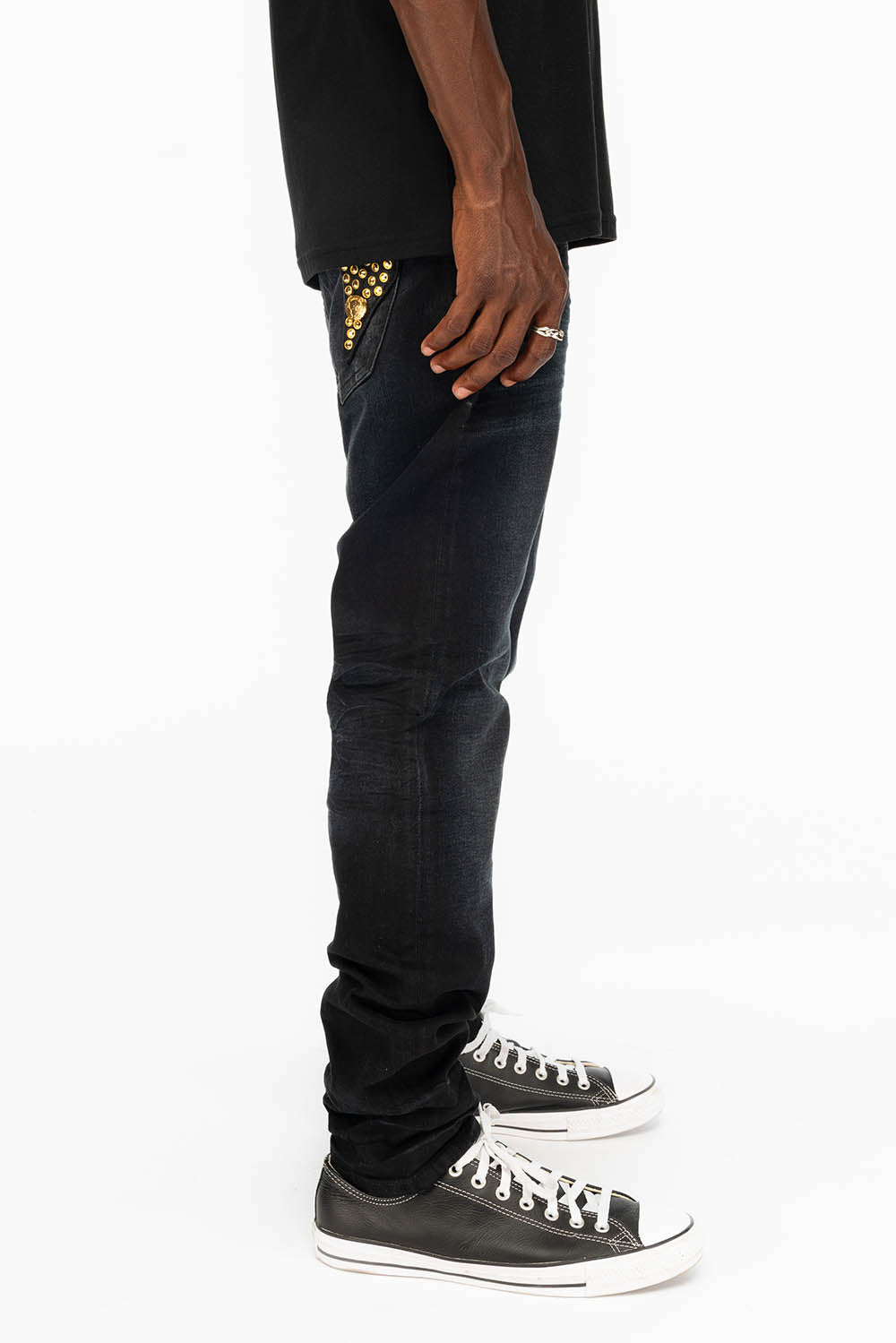 Black and orders gold robin jeans