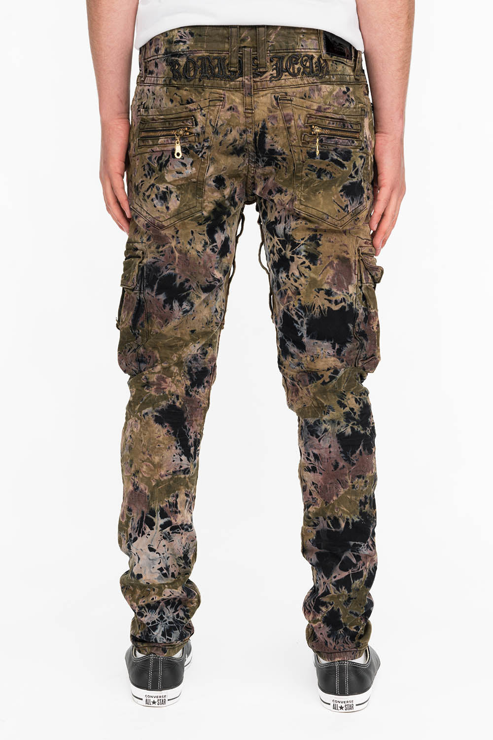 MEN'S MILITARY STYLE CARGO JEANS IN BRAZILIAN TIE DYE