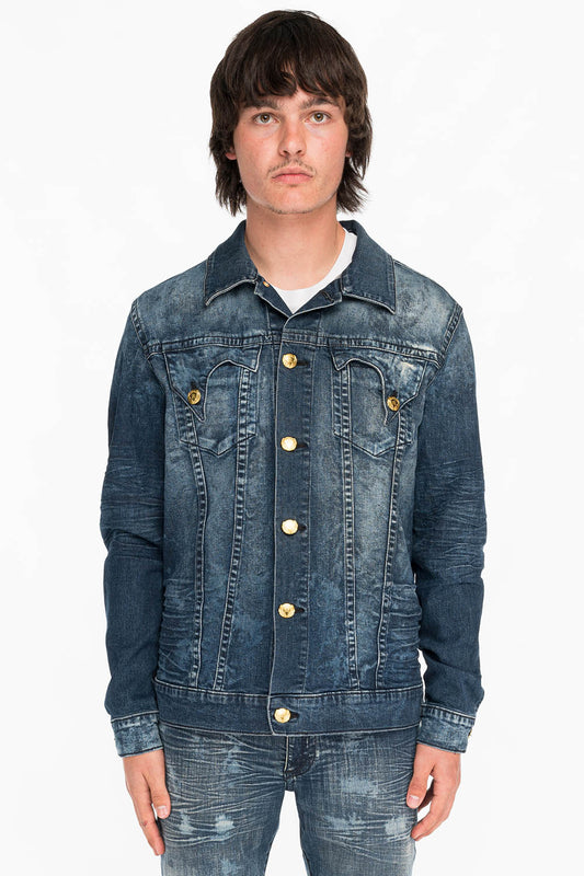 MENS DENIM WESTERN STYLE KILLER FLAP JACKET IN JAPAN MEDIUM