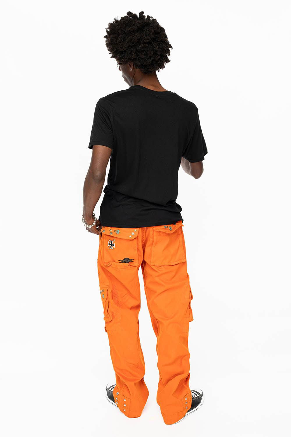 ORIGINAL ROBIN’S JEAN CALL OF DUTY CARGO PANTS IN ORANGE COLOR  WITH ROCK N ROLL PATCH