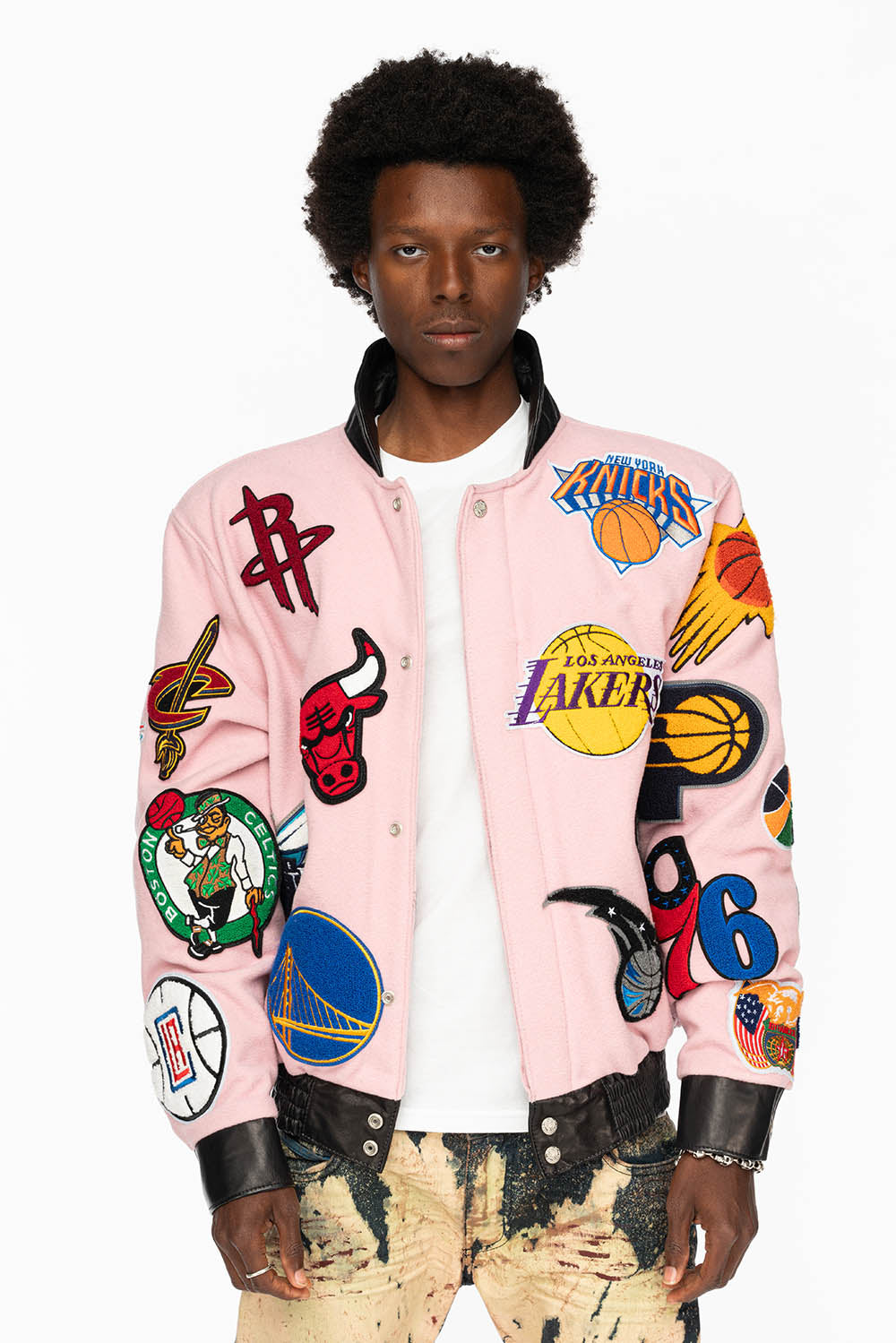 NBA COLLAGE WOOL OFF PEACH