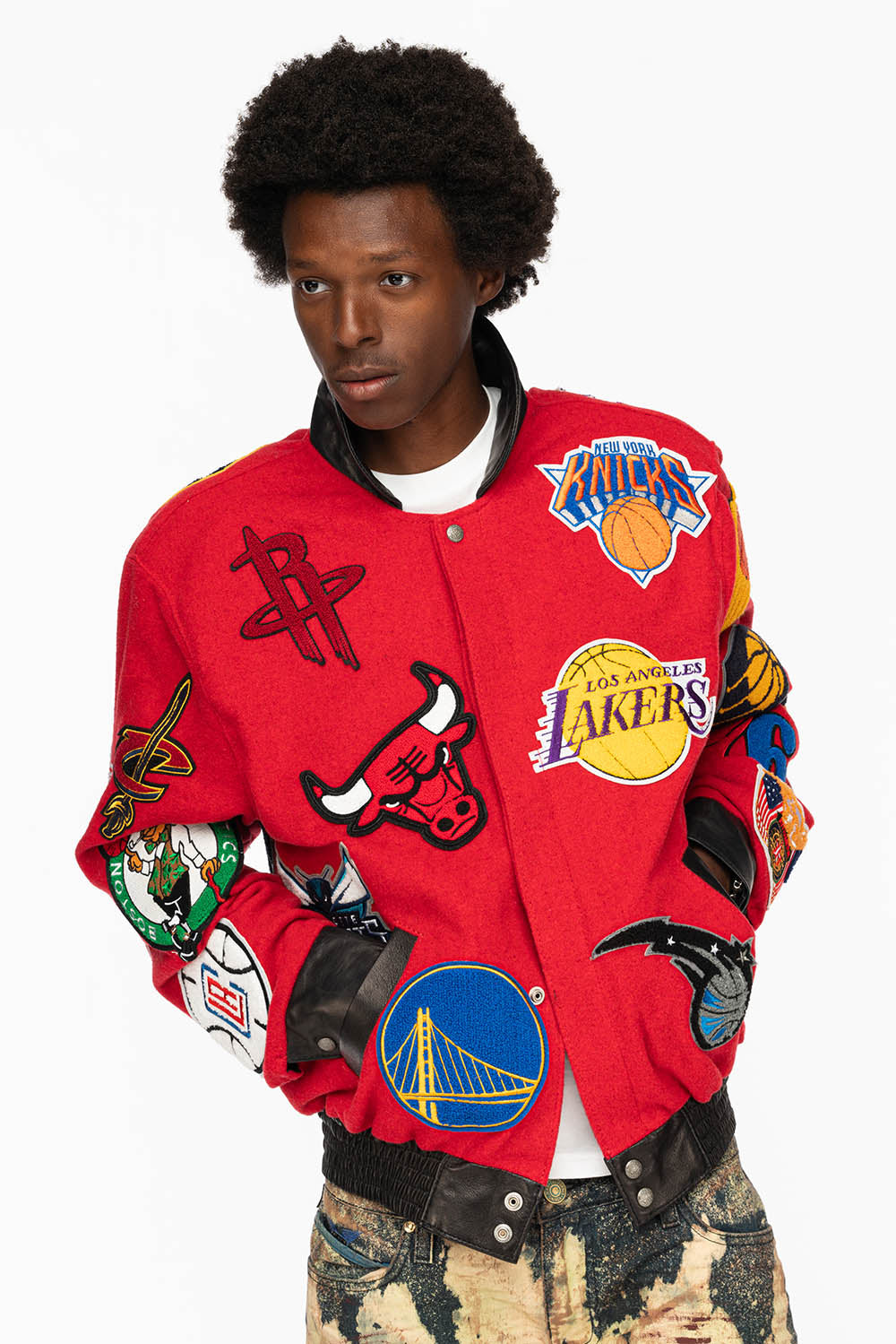 NBA MULTI-TEAM PATCH WOOL RED