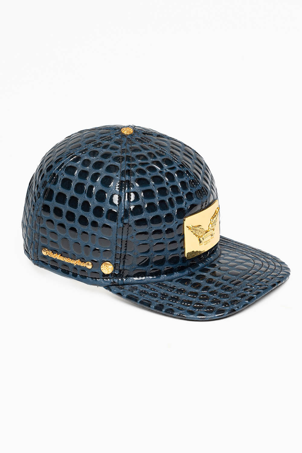 ROBIN'S GOLD TAG CAP IN NAVY LIZARD