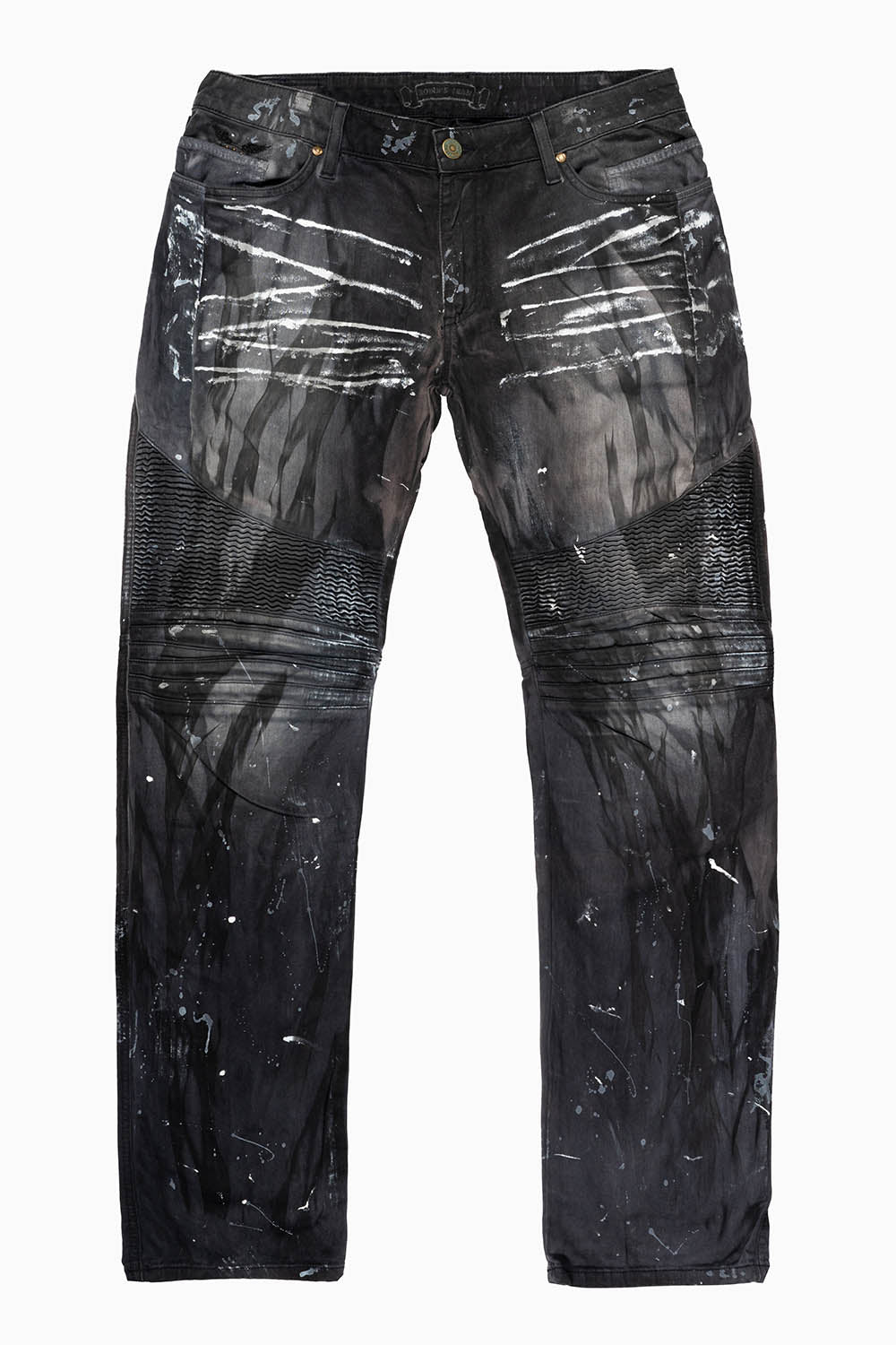 MENS BIKER JEANS WITH FLAP IN OFFER WASH