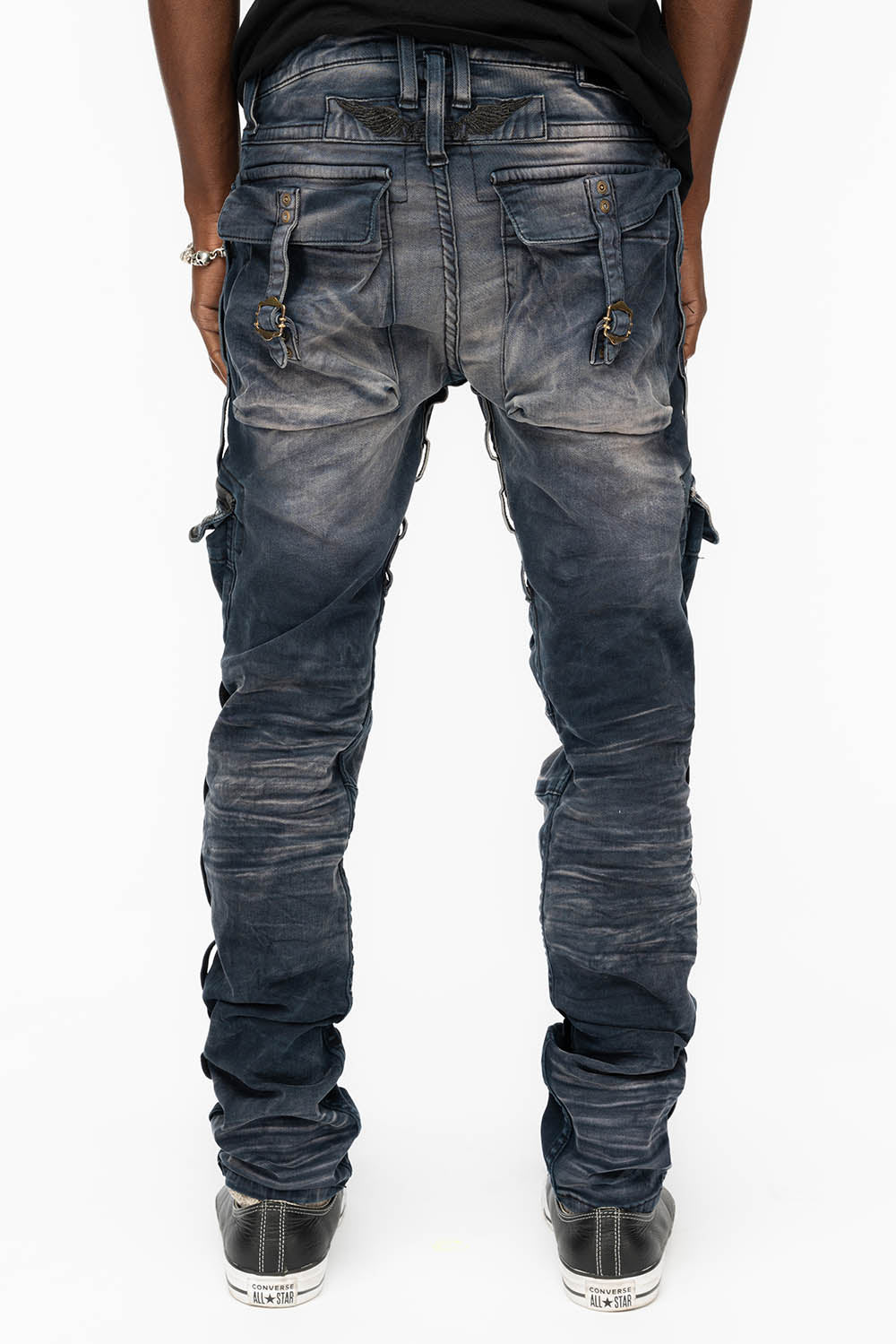 RAPTOR MILITARY STYLE CARGO JEAN IN ANTIQUE PURPLE WASH