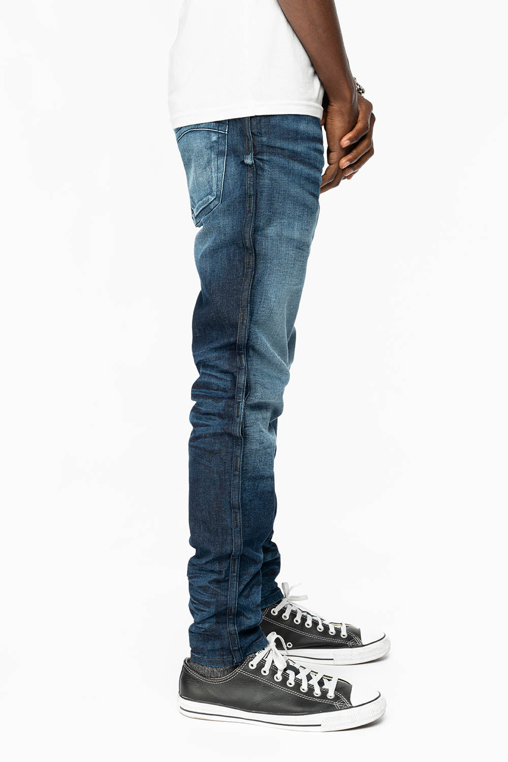 SUPER SKINNY MENS JEANS IN LIBERTY DARK BLUE WASH