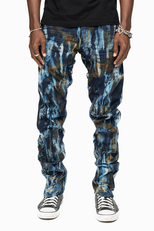 MENS WARRIOR MILITARY JEAN- PANTS IN BABA BLUE WASH