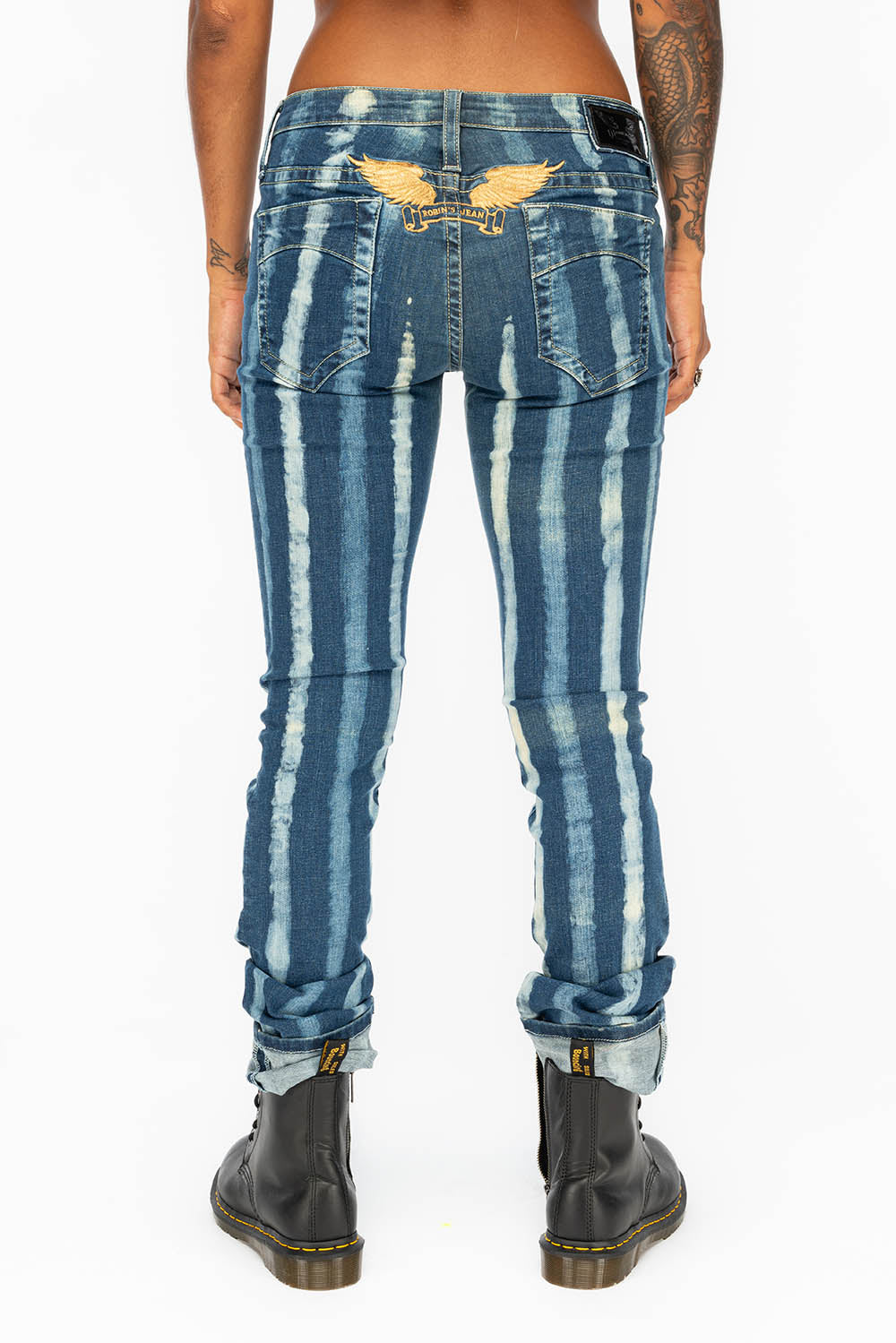 MARILYN LOW RISE WOMENS STRAIGHT LEG JEANS IN PRISONER WASH