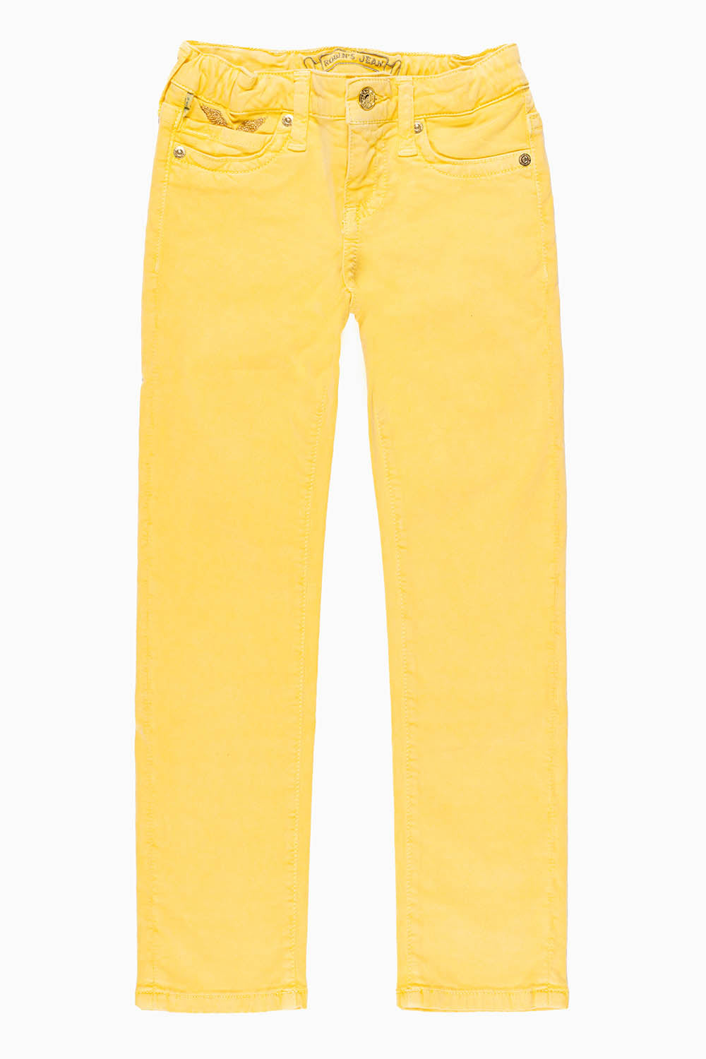 ROBINS KIDS CLASSIC 5 POCKET SLIM-STRAIGHT LEG JEANS IN YELLOW WASH