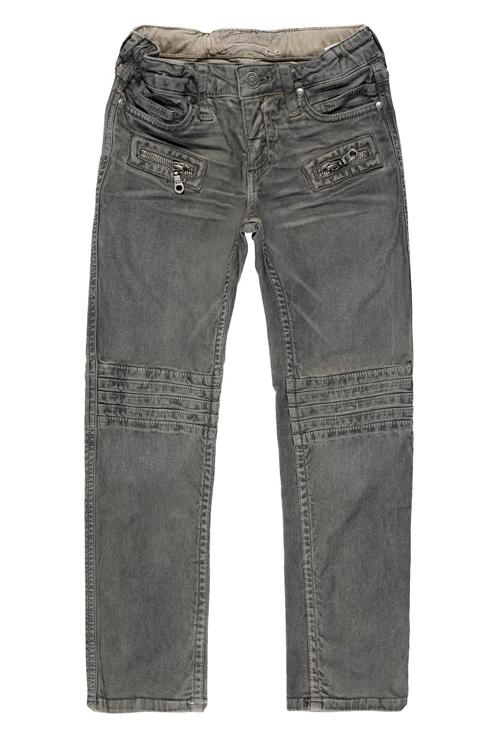 ROBINS KIDS MOTO-BIKER JEANS IN DUSTY KHAKI WASH