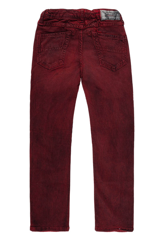 ROBINS KIDS MOTO BIKER JEANS IN DUSTY RED WASH