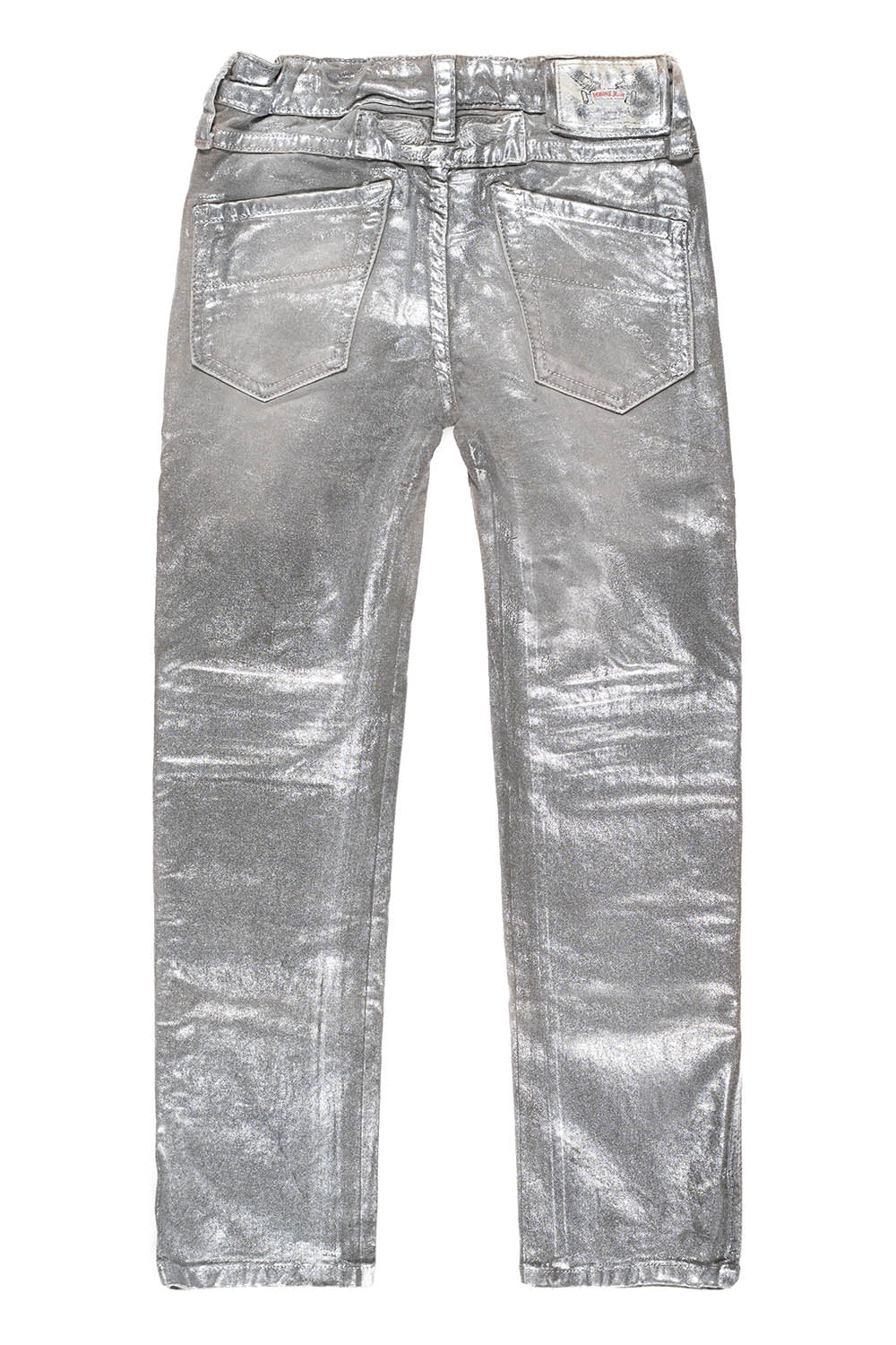 ROBINS KIDS MOTO BIKER JEANS IN GREY LISA SILVER WASH
