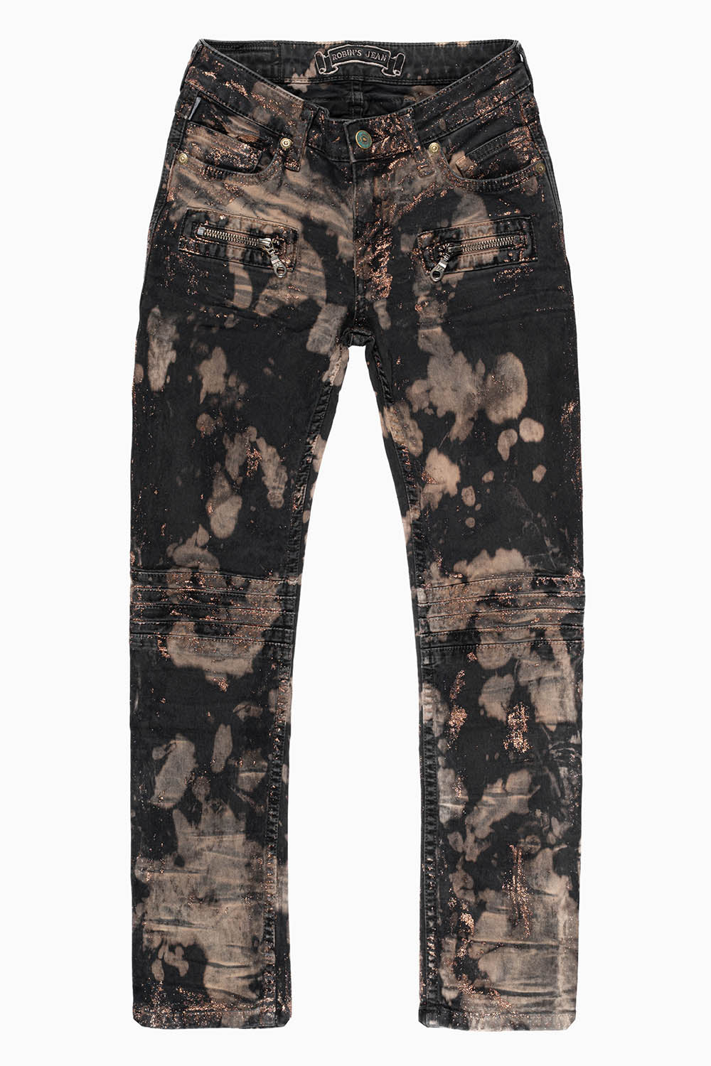 ROBINS KIDS MOTO BIKER JEANS IN MATEO BRONZE WASH