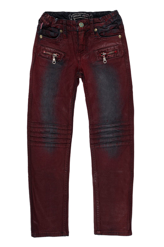 ROBINS KIDS MOTO BIKER JEANS IN TOFFEE IRENE BLACK WASH