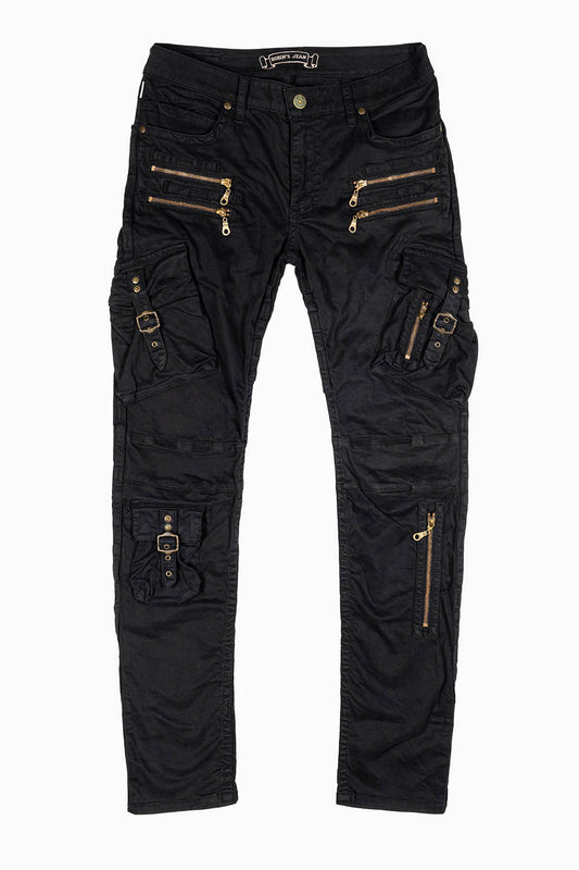 RAPTOR MILITARY STYLE CARGO JEAN IN PURE BLACK